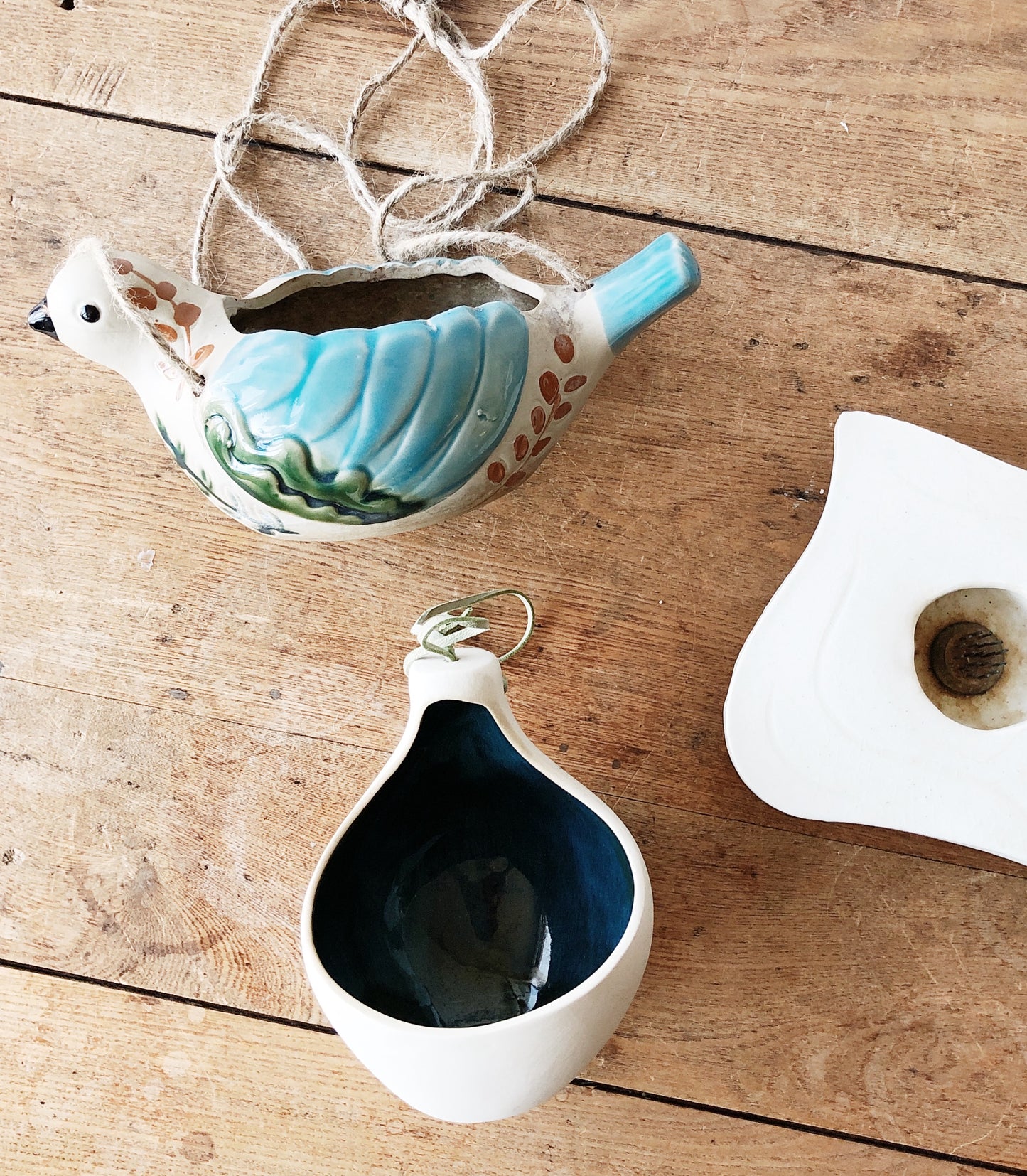Vintage Pottery Hanging Planter