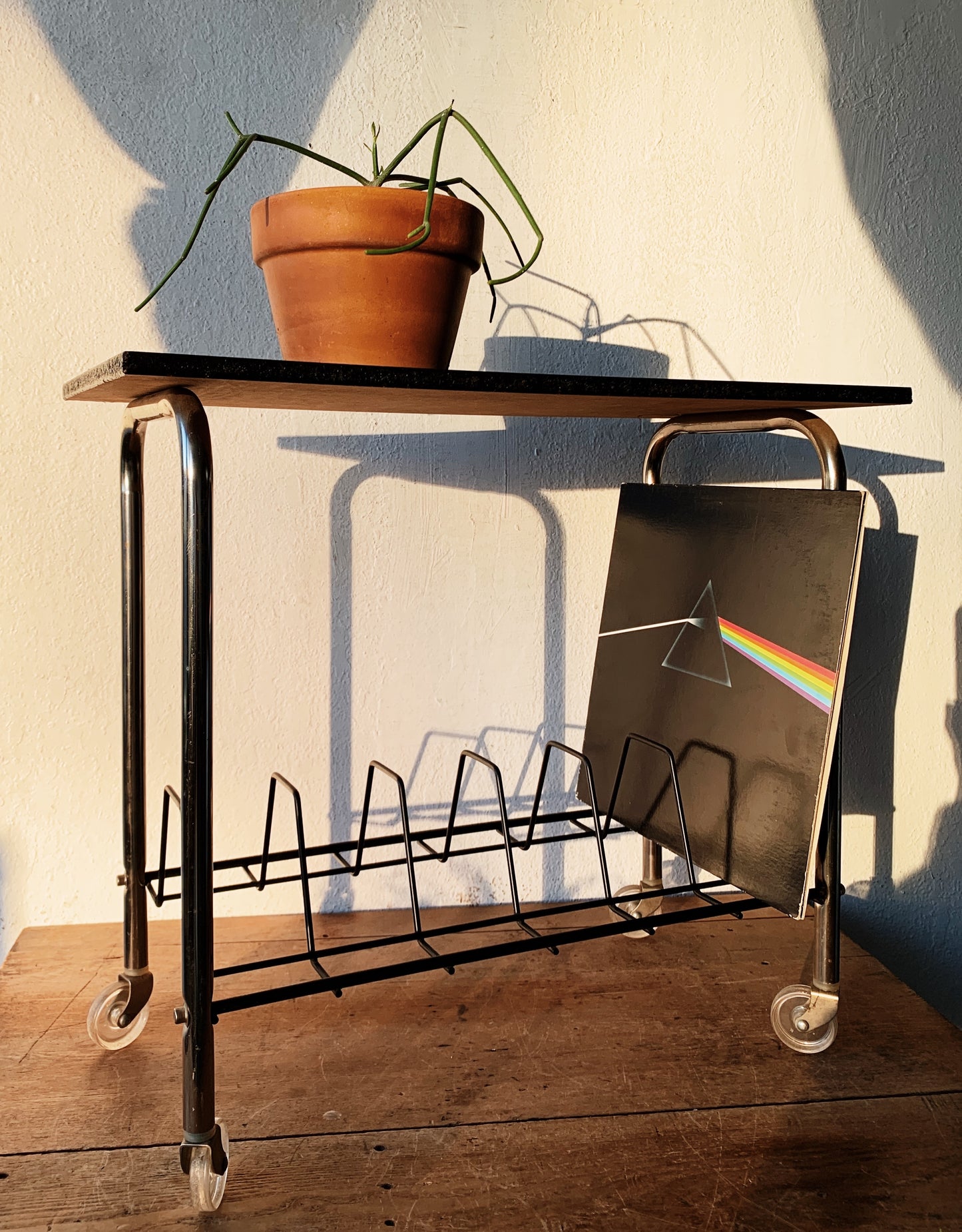 Mid Century Album Rack / Table