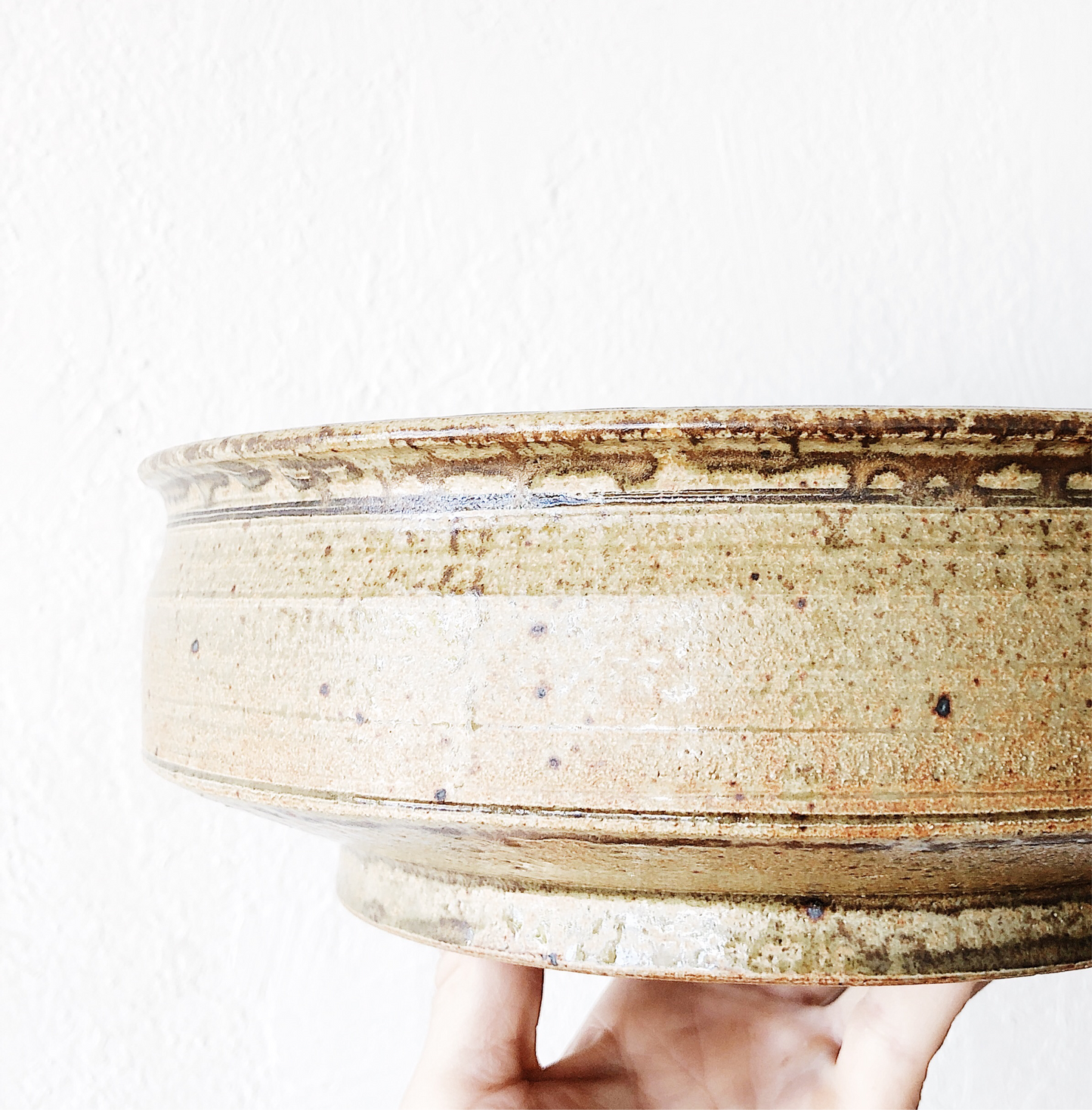 Vintage Ceramic Shallow Bowl