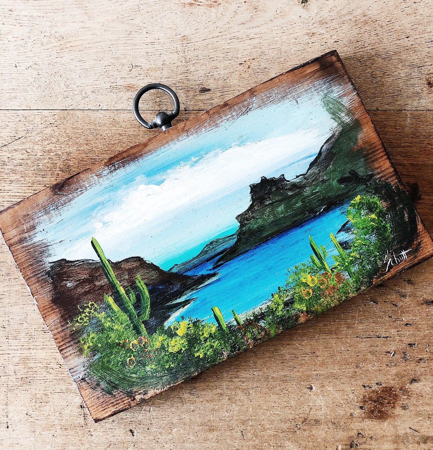 Vintage Original Painting on Wood
