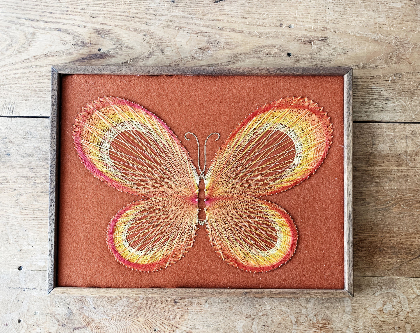 Vintage Butterfly String Art