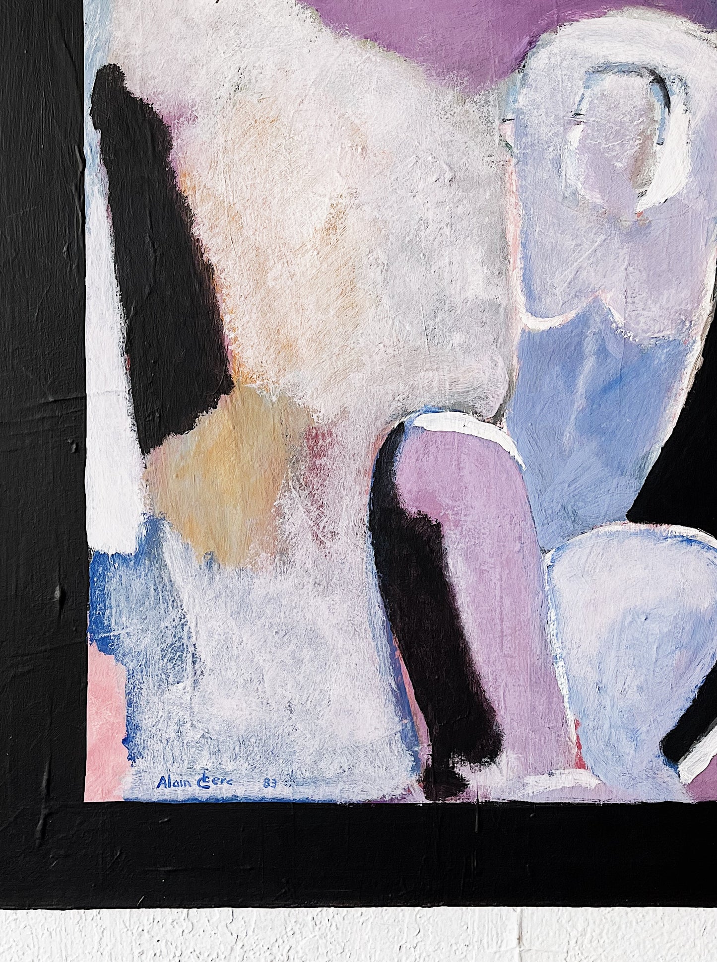 Vintage Hard Edge Figural Painting