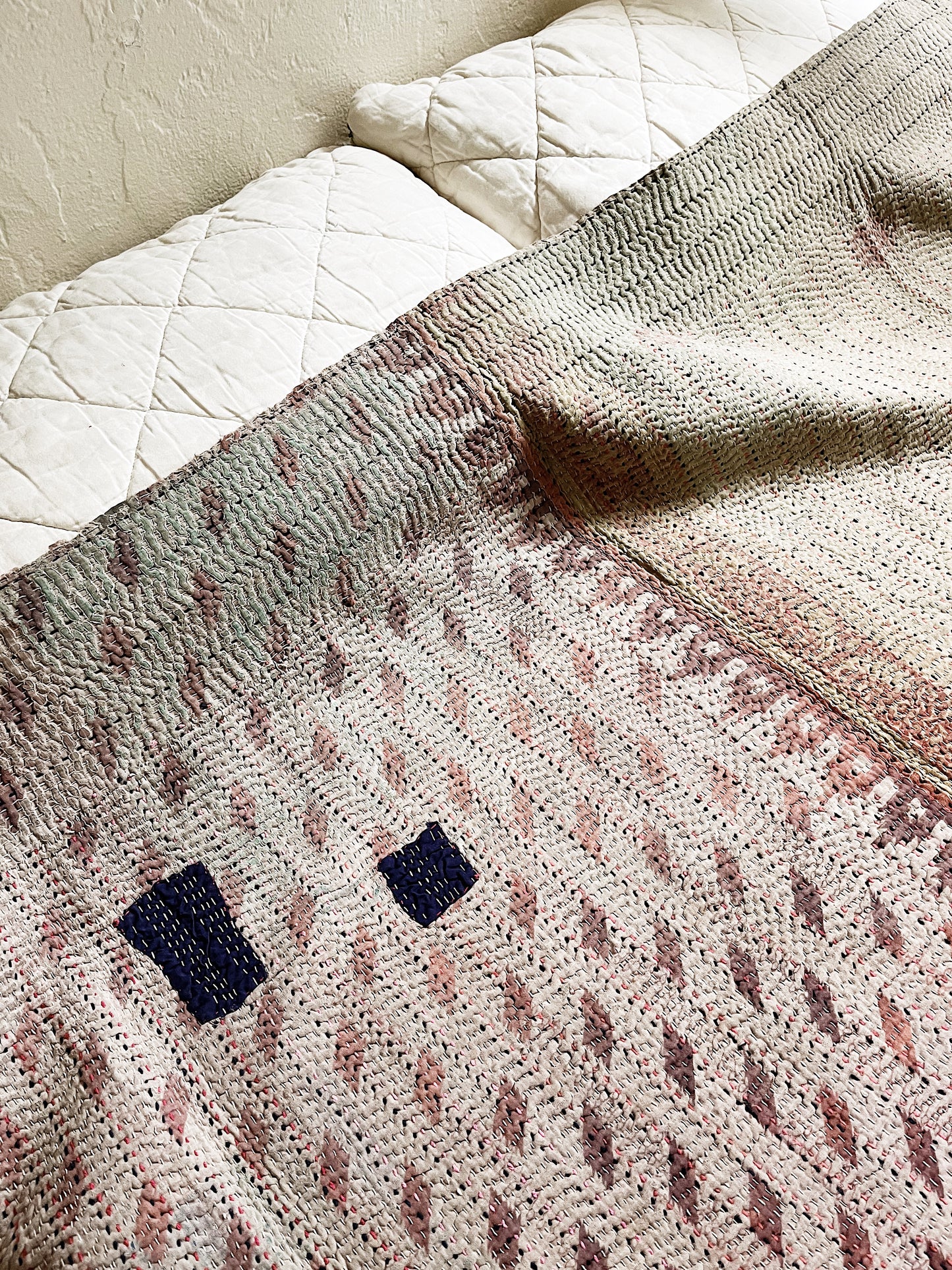 Handmade Cotton Kantha Quilt
