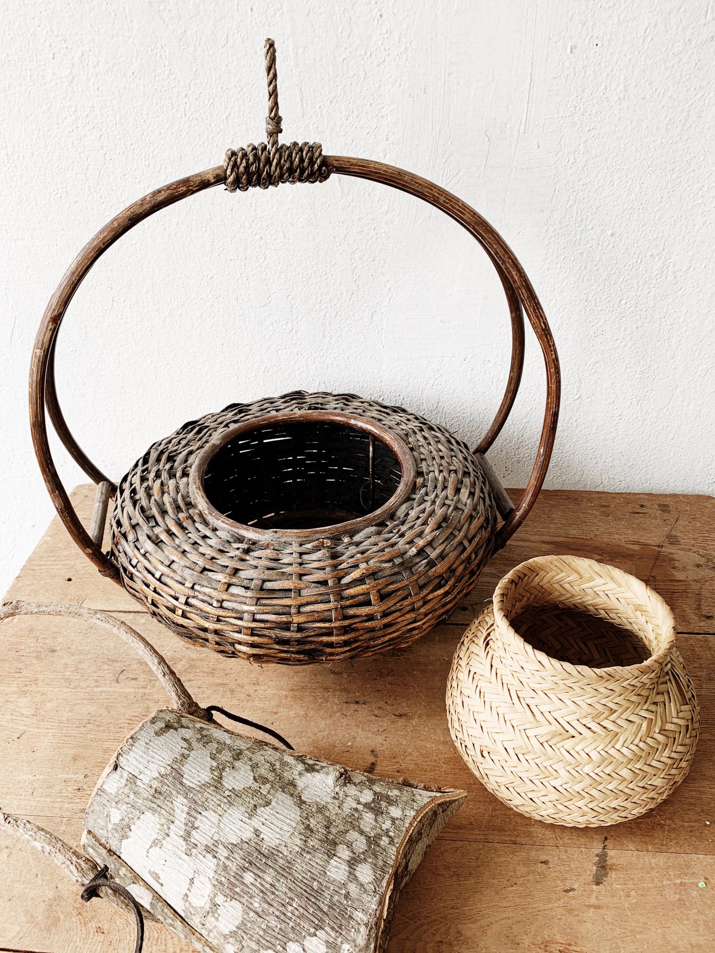 Vintage Hanging Basket Planter