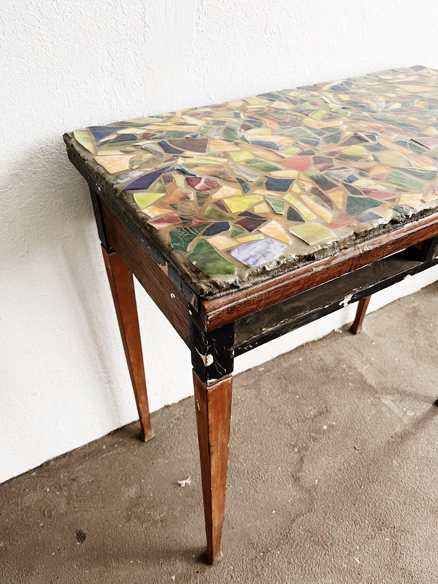 Vintage Mosaic Writing Table