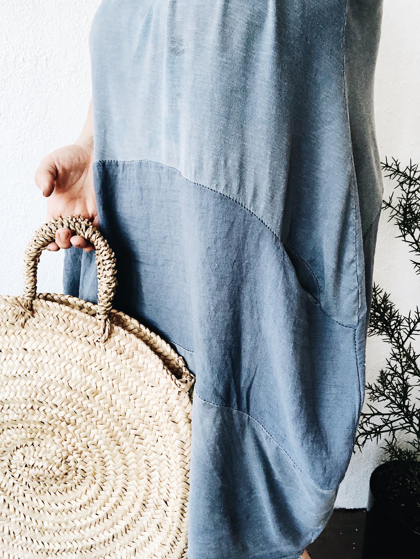 Vintage Circular Seagrass Tote