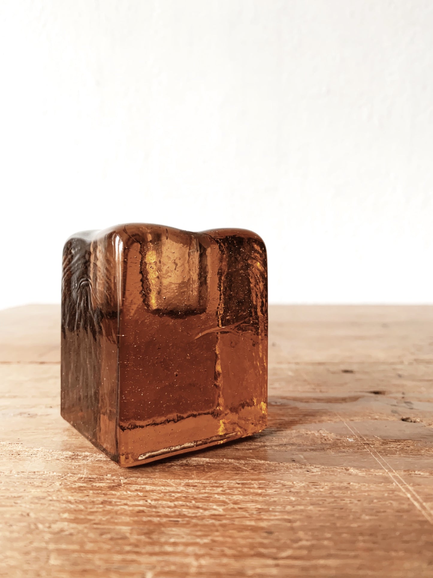 BLENKO Modernist Scandinavian Cube Candle Holder