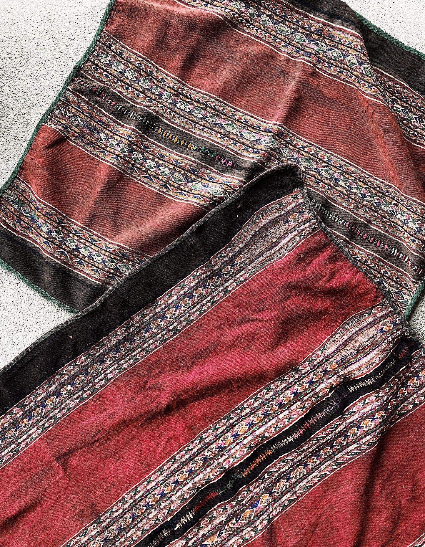 Vintage Handwoven Wool and Linen textile