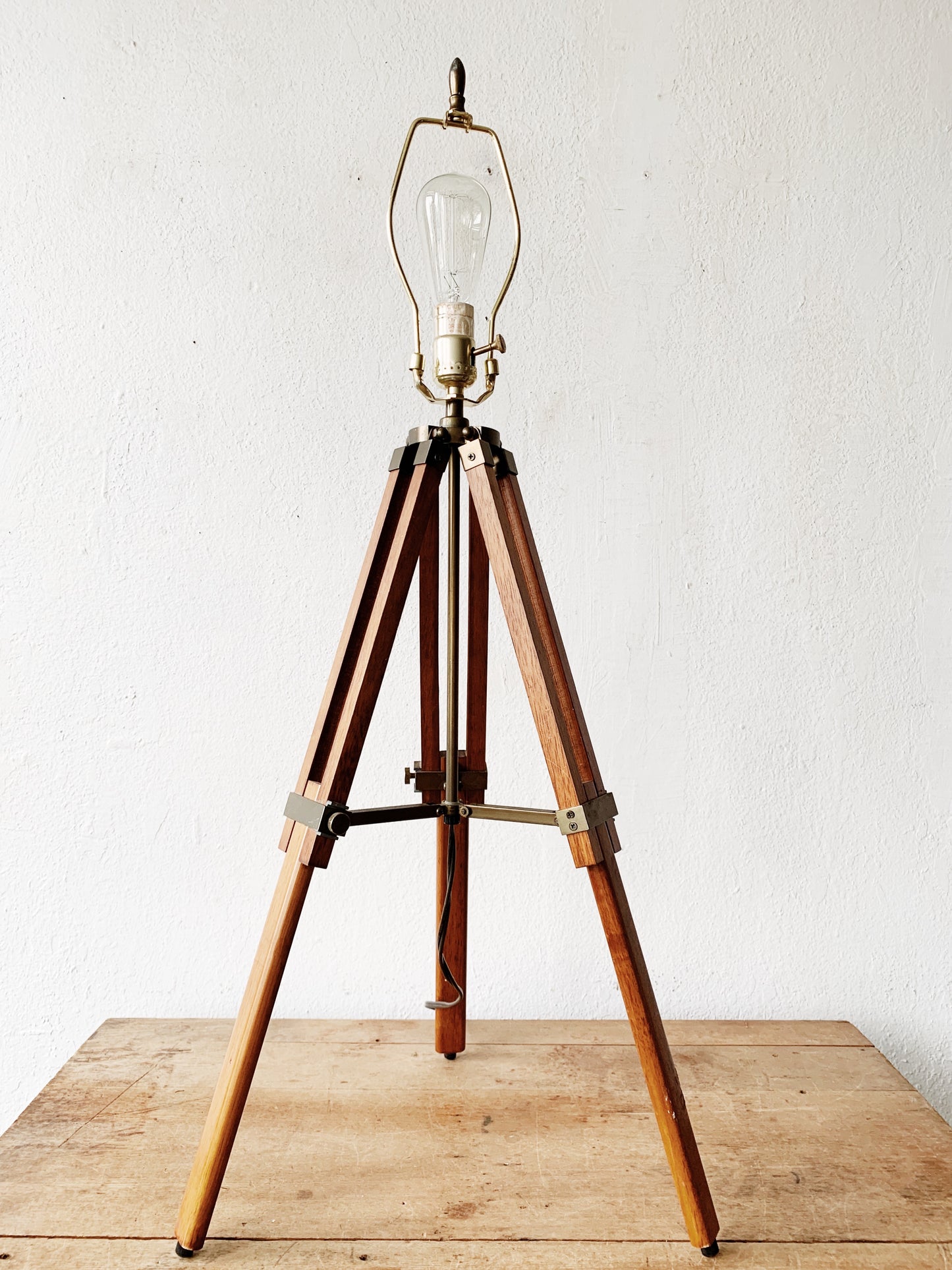 Vintage Tripod Lamp with Shade