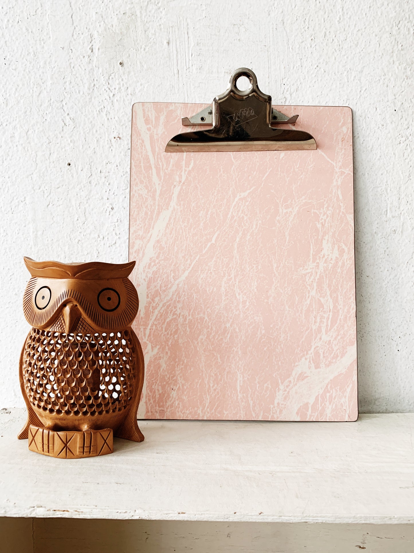 Vintage Marbled Pink Clipboard