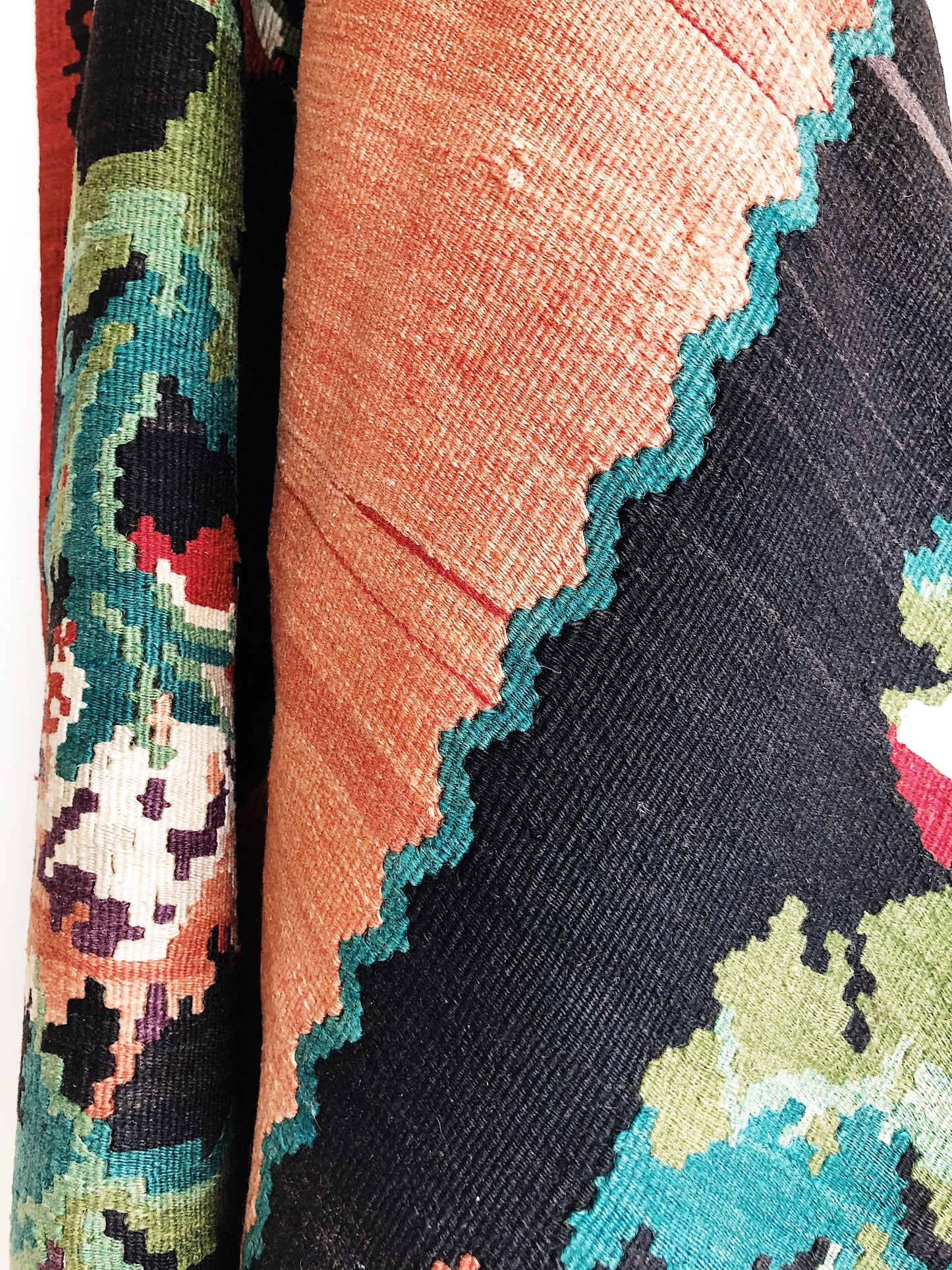 Vintage Wool Karabagh Kilim Runner