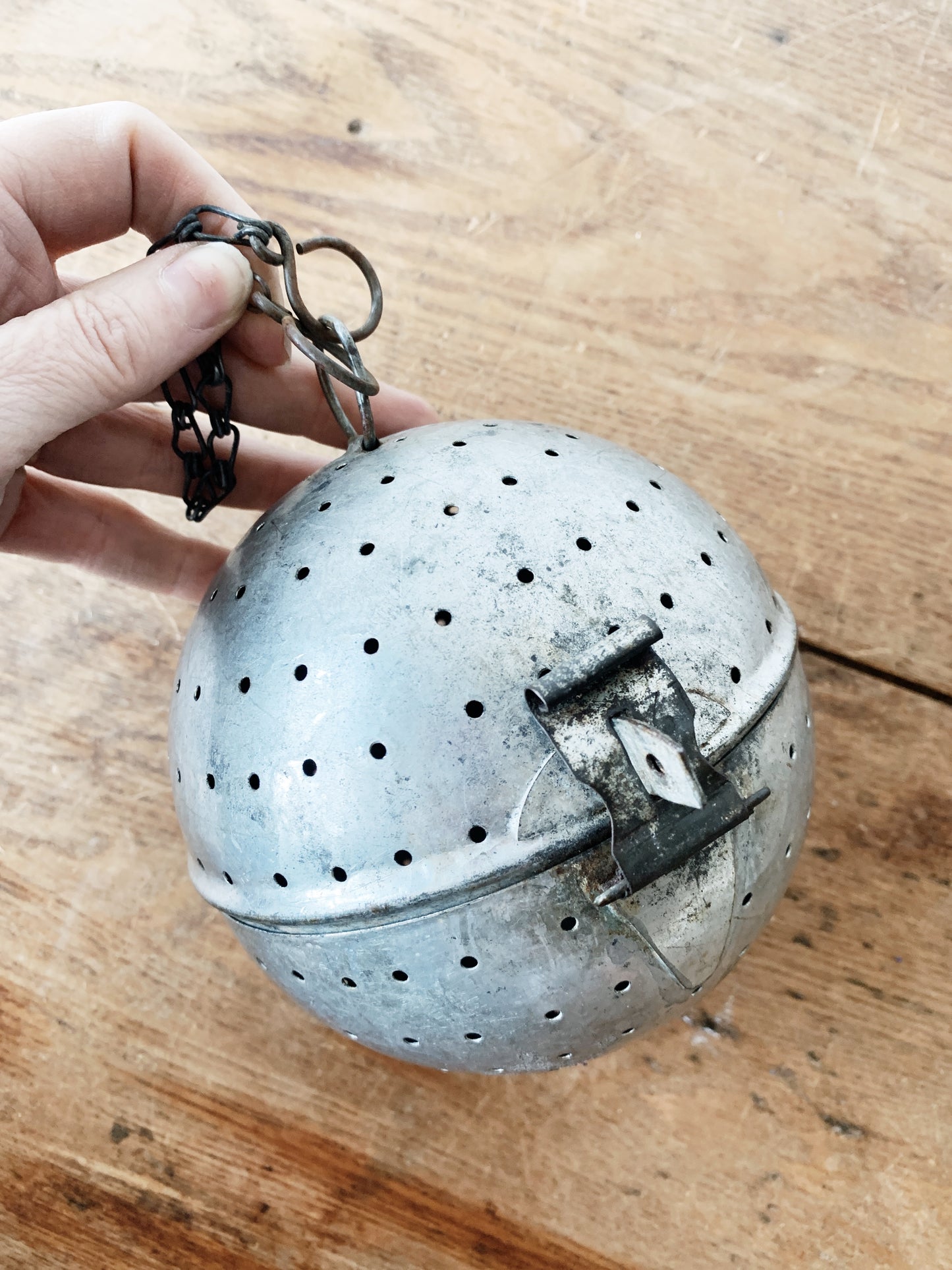 Extra Large Vintage Spice Ball / Herb Infuser