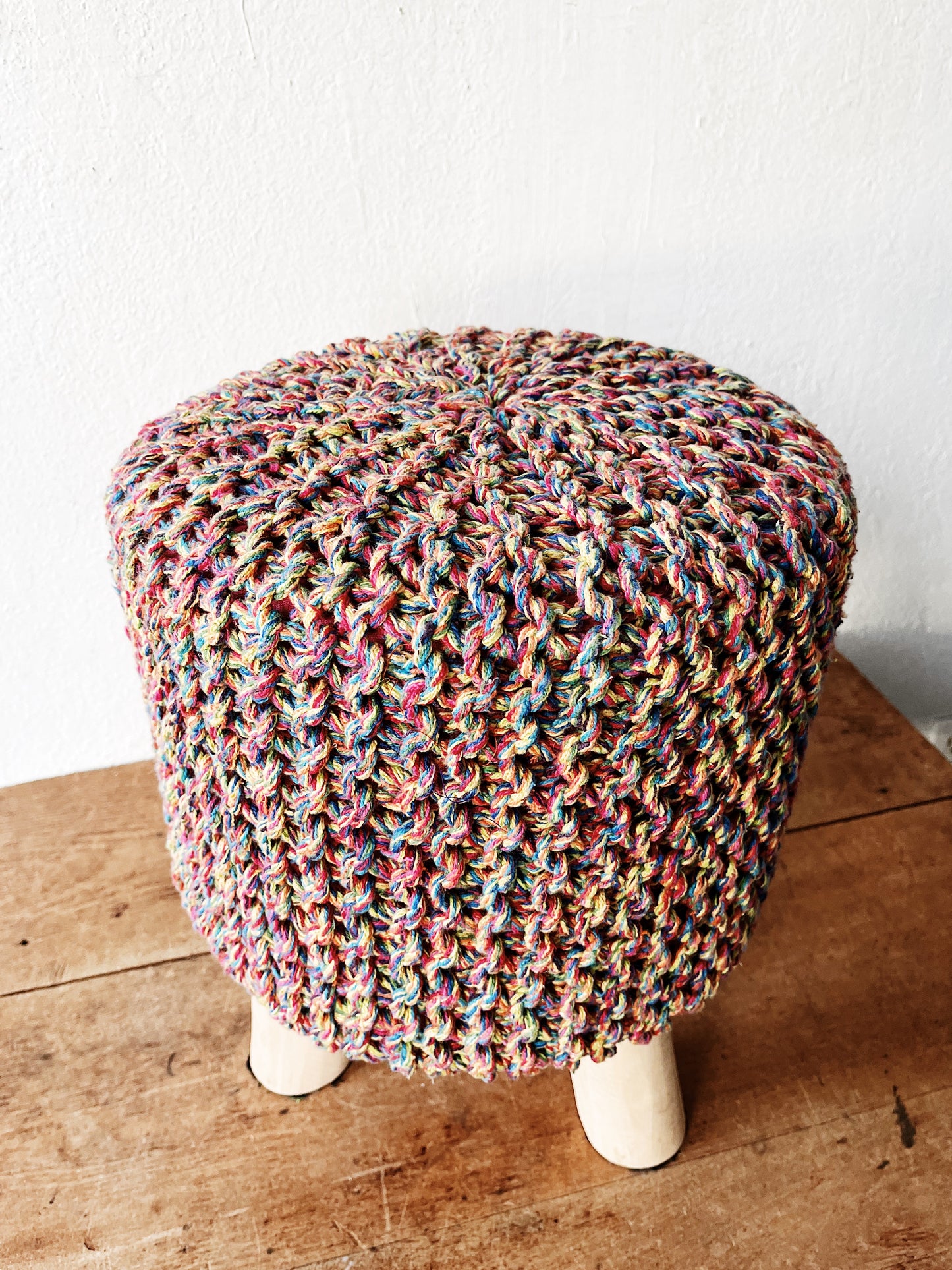 Contemporary Crocheted Stool