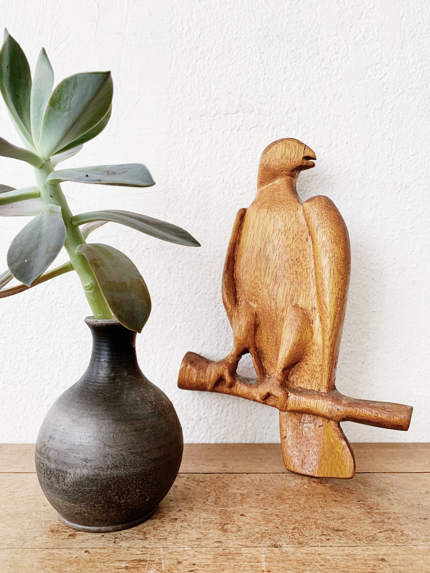 Vintage Carved Wood Bird