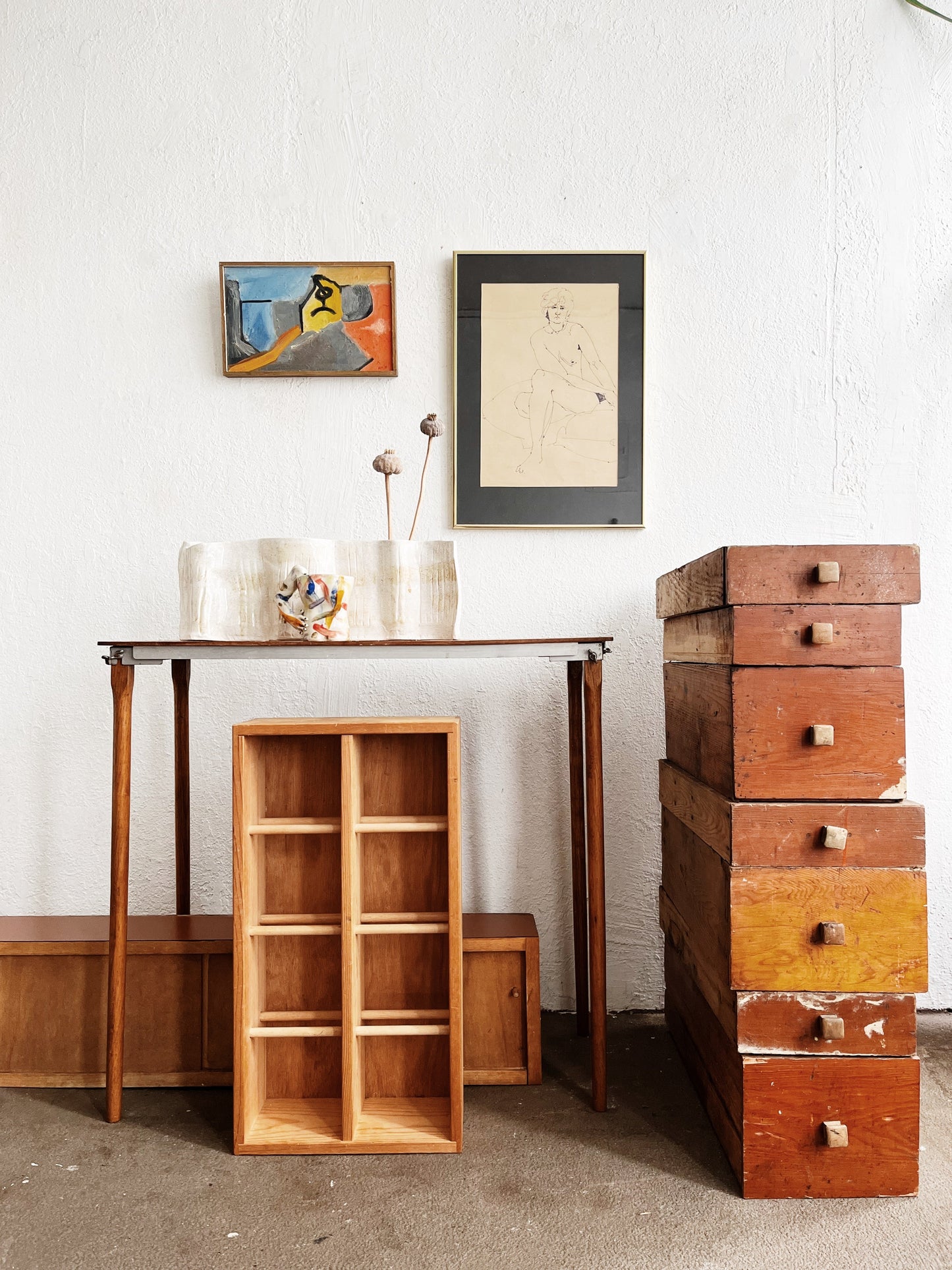 Vintage Workbench Drawers