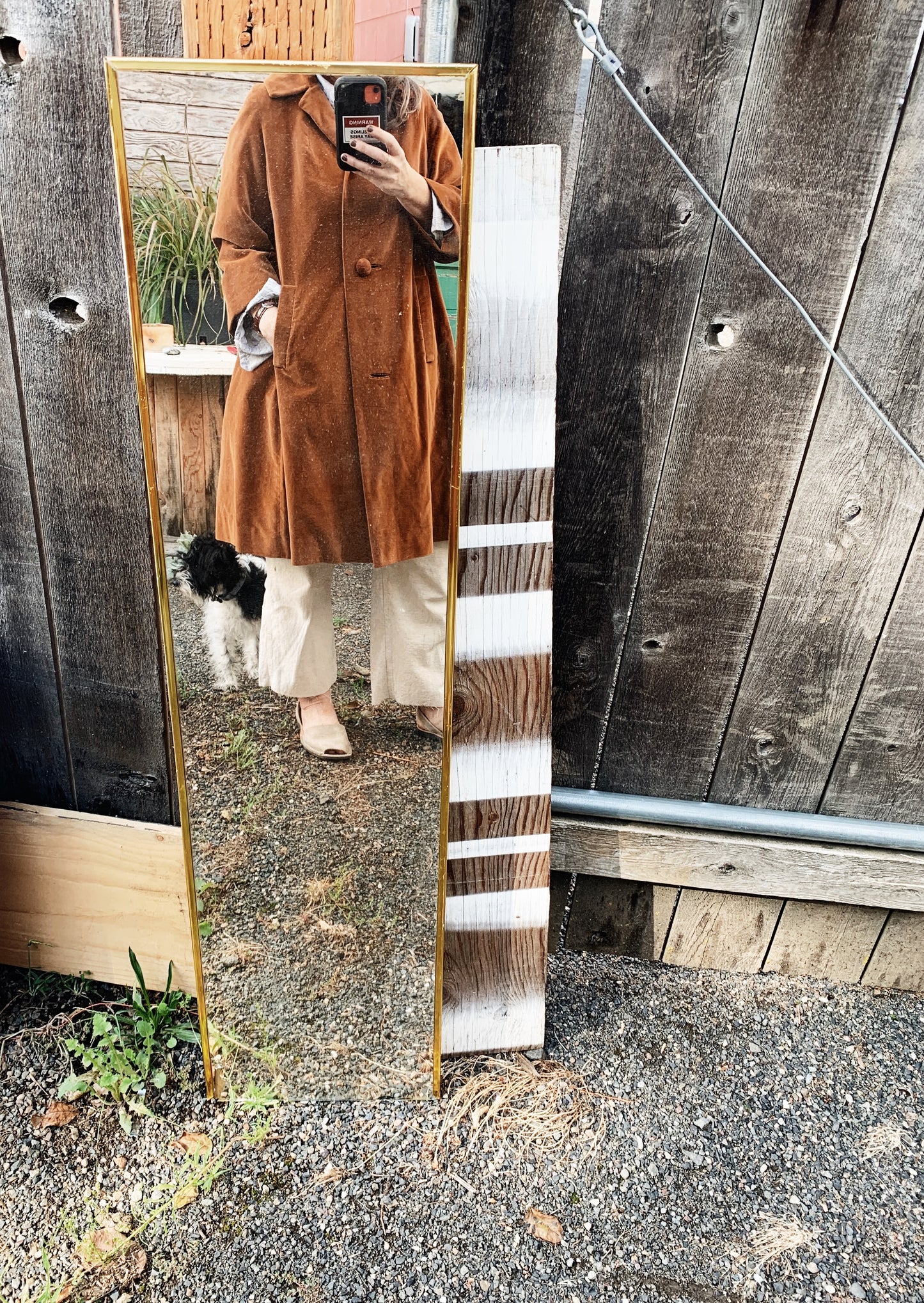 Vintage Copper Velvet Duster