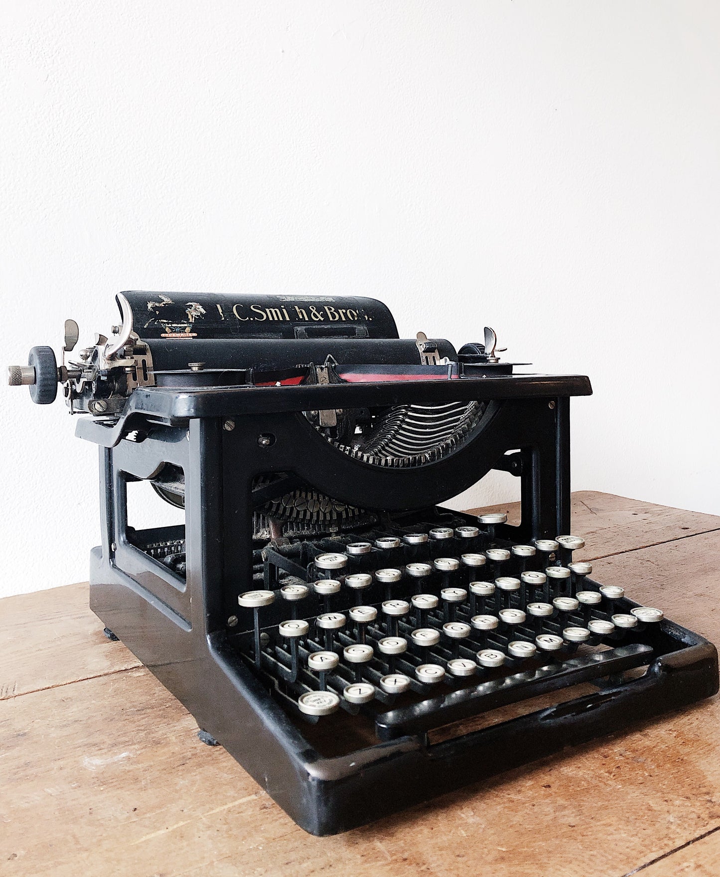 Antique L.C Smith Cast Iron Typewriter