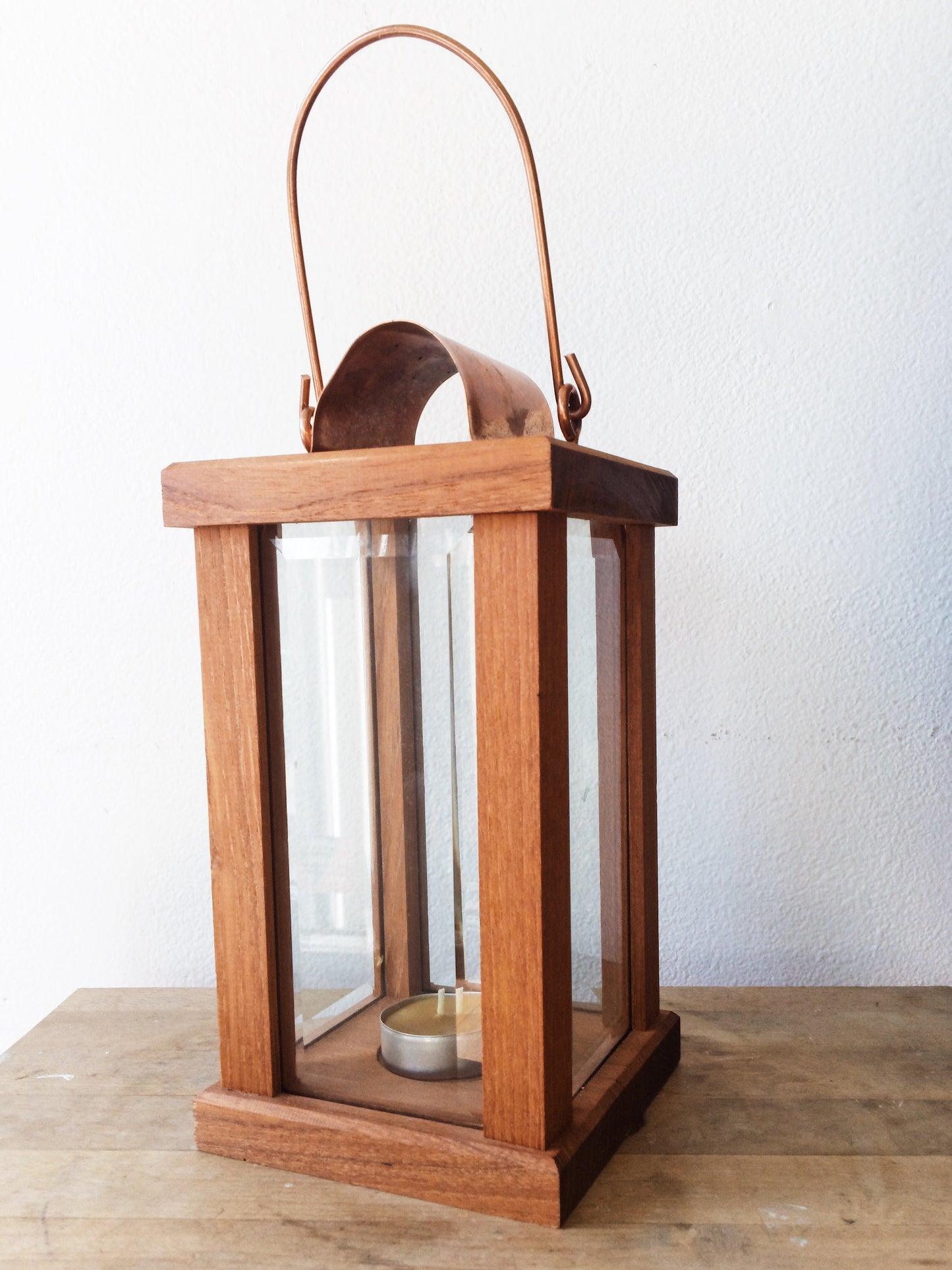 Wood and Copper Lantern