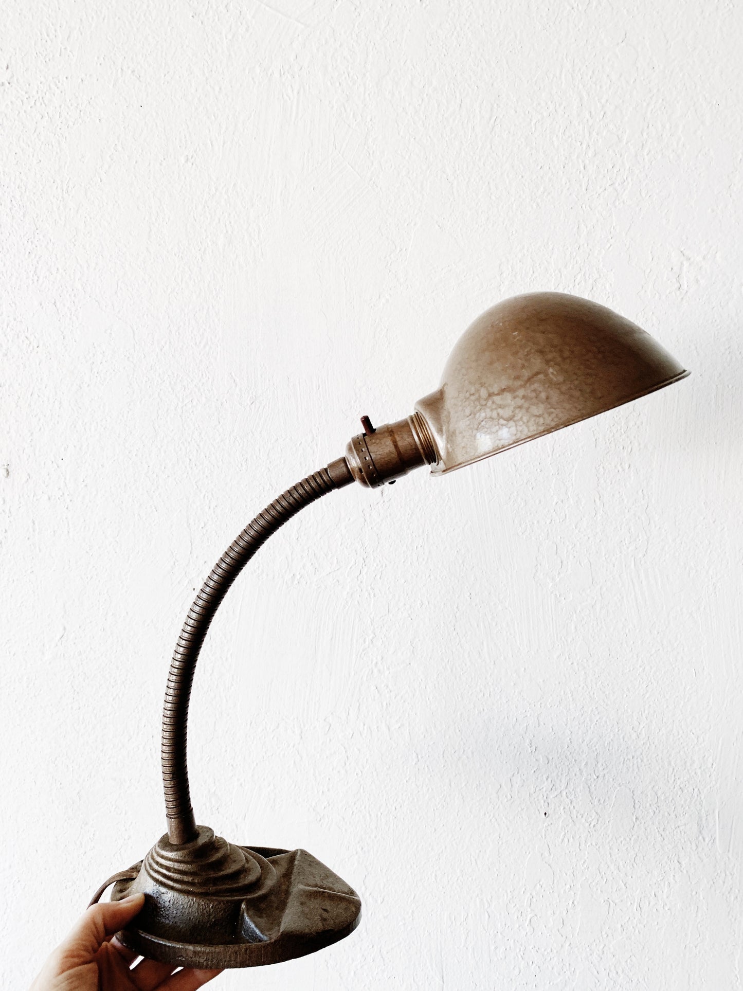 Vintage Metal Gooseneck Lamp