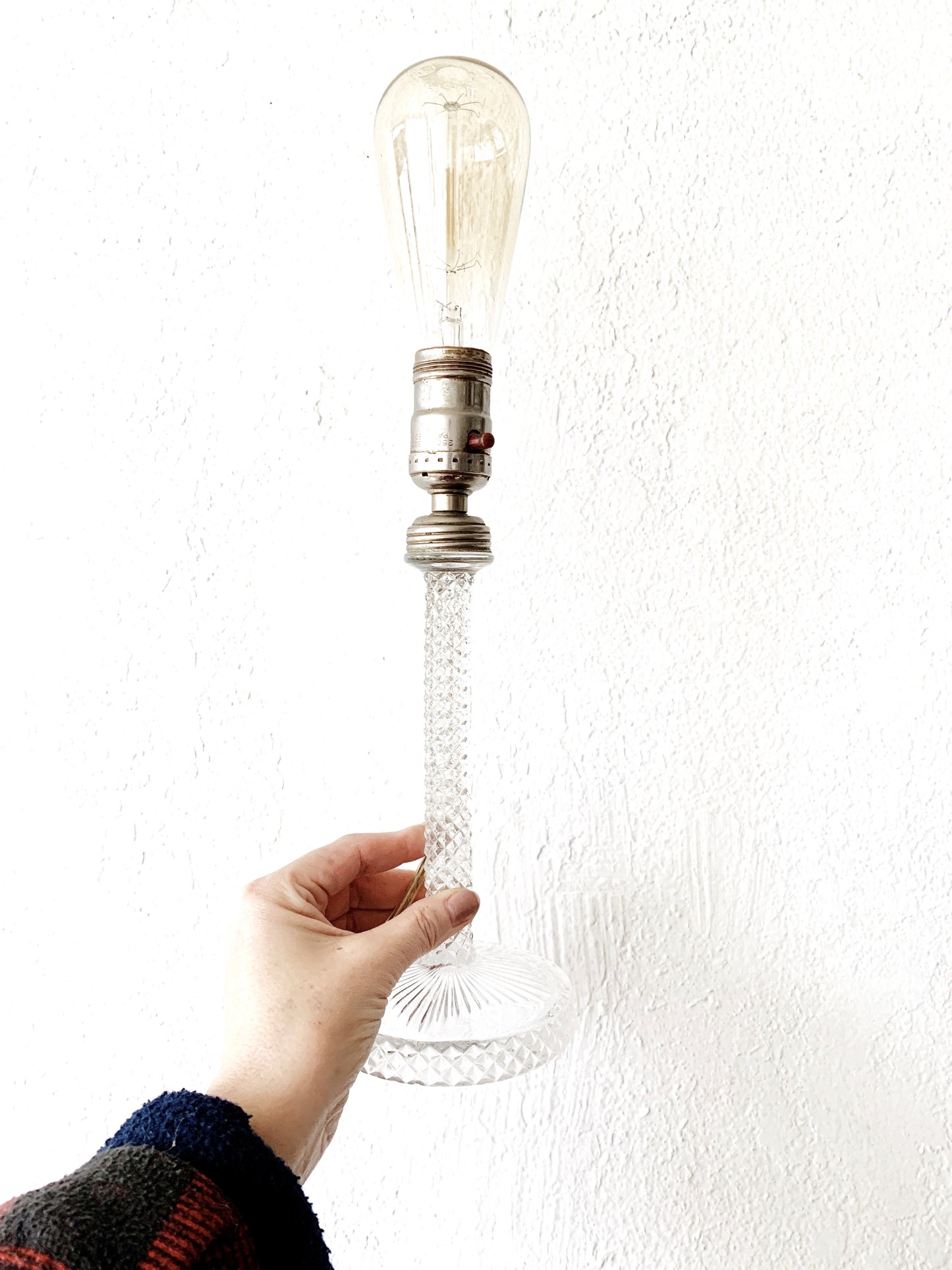 Vintage Cut Glass Lamp