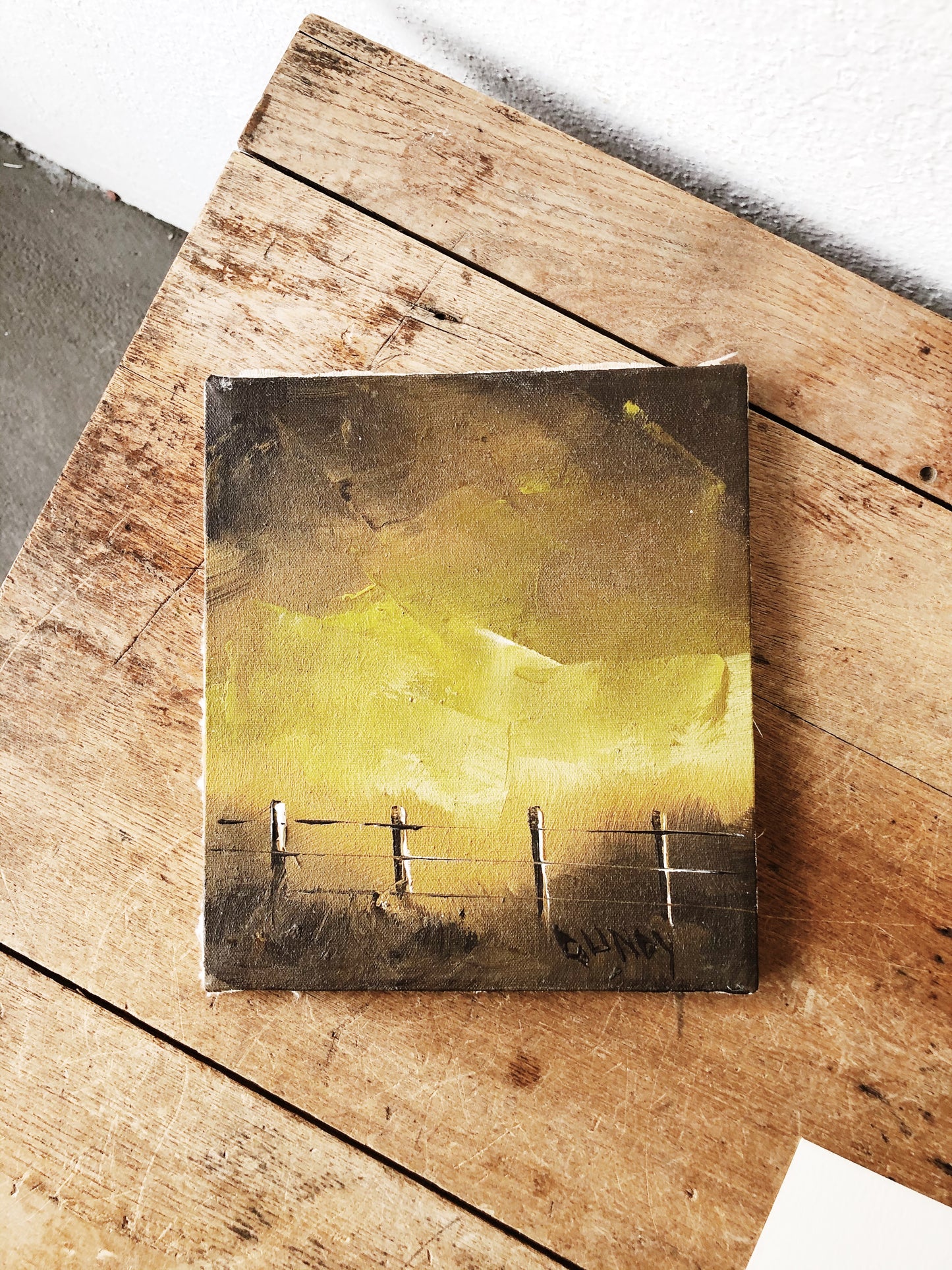 Vintage Abstract Landscape Painting