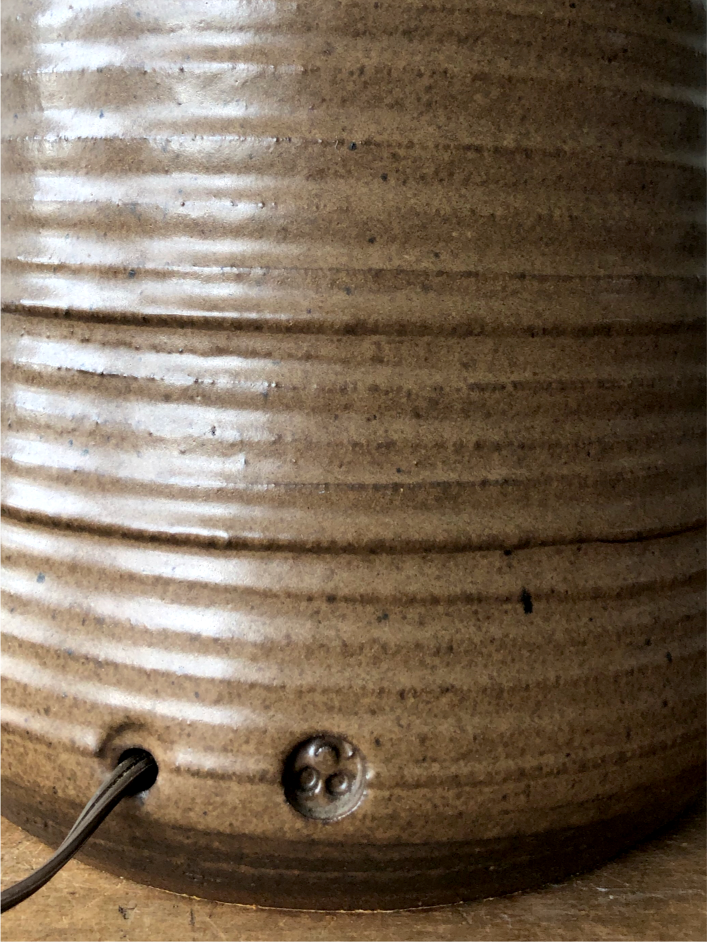 Extra Large Vintage Handmade Ceramic Lamp