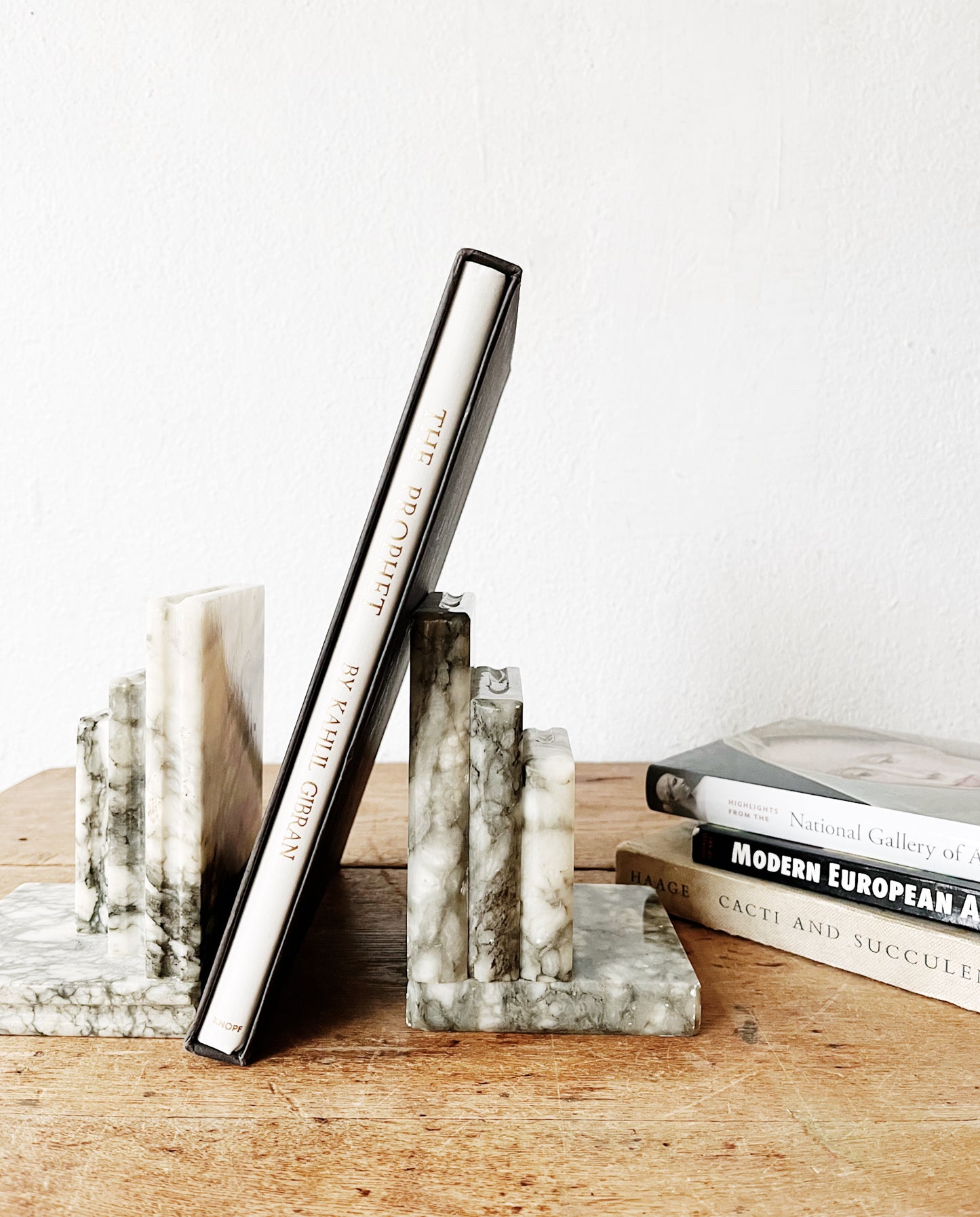Vintage Marble Bookends