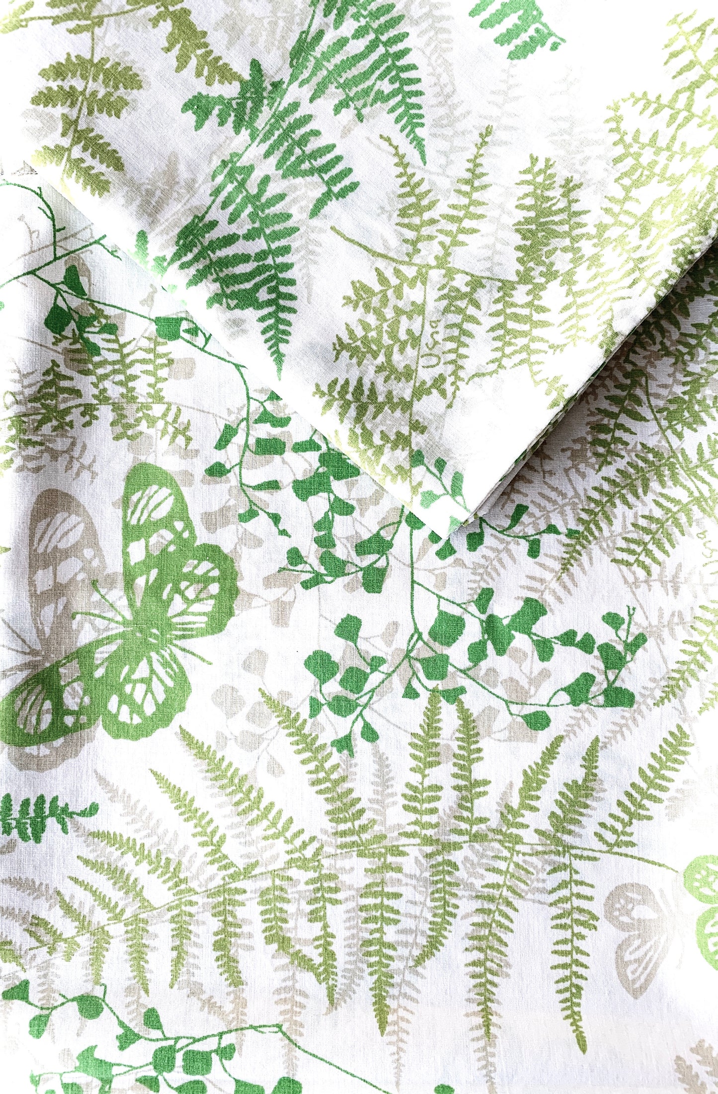 Vintage Butterflies and Ferns Pillow Case