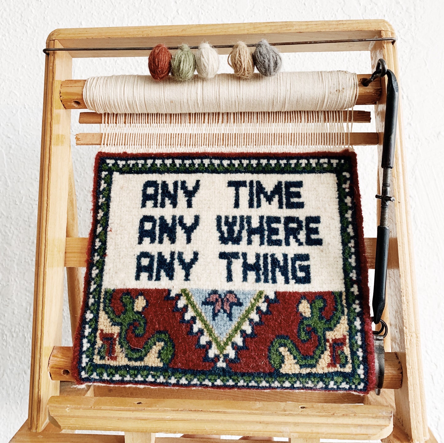 Loom With Wool Sample Piece