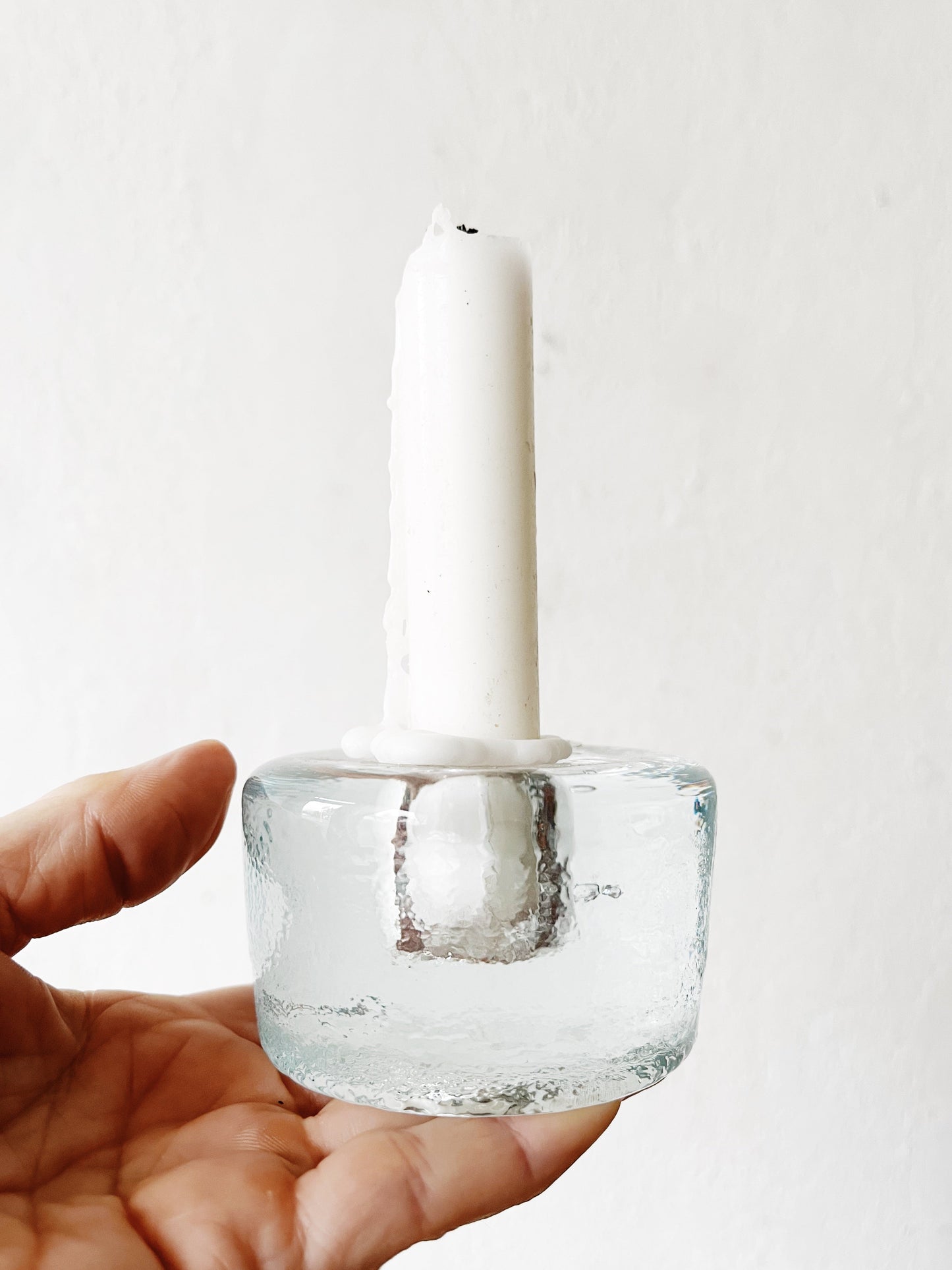 Vintage Blenko Ice Cube Candleholders