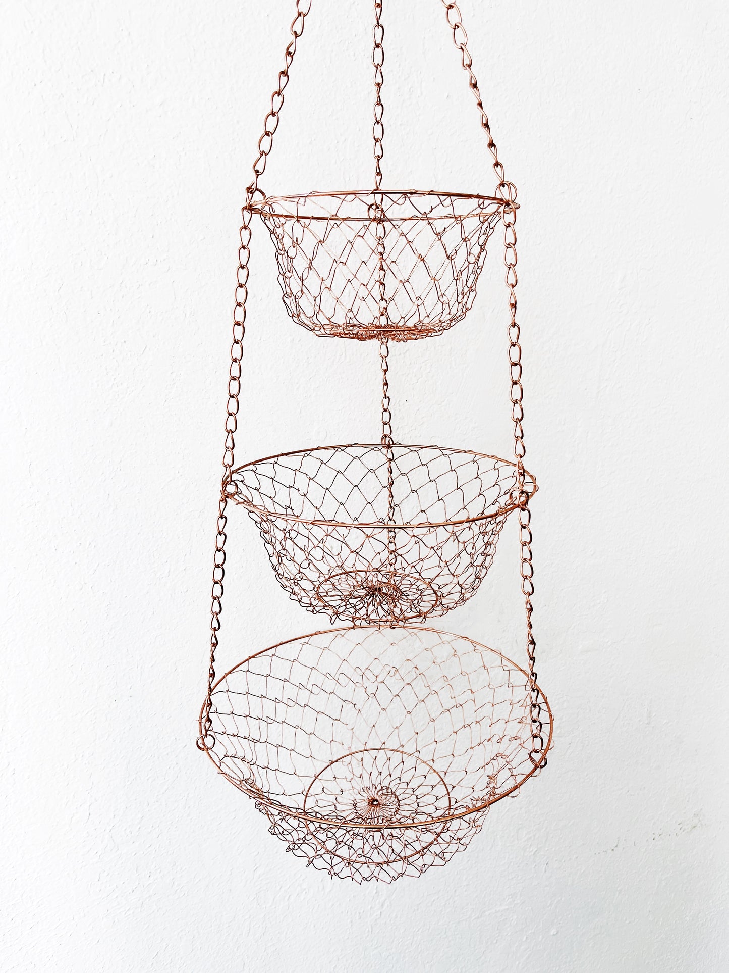 Vintage Copper Hanging Baskets