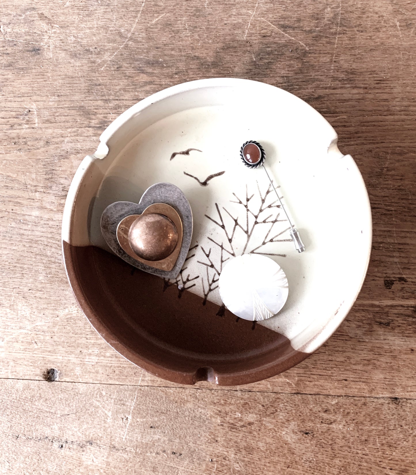 Vintage Ceramic Ashtray / Catchall Dish