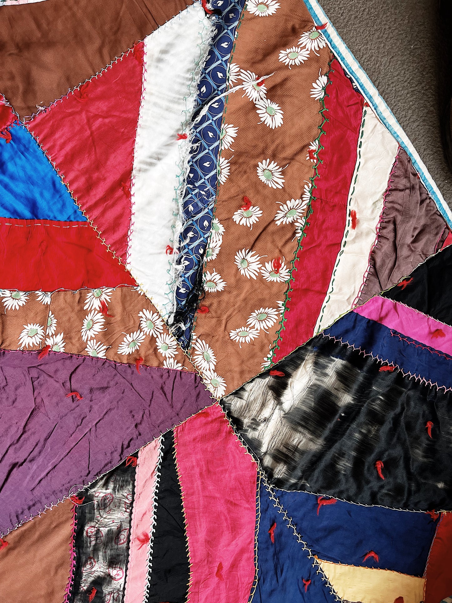 Vintage Silk Crazy Quilt