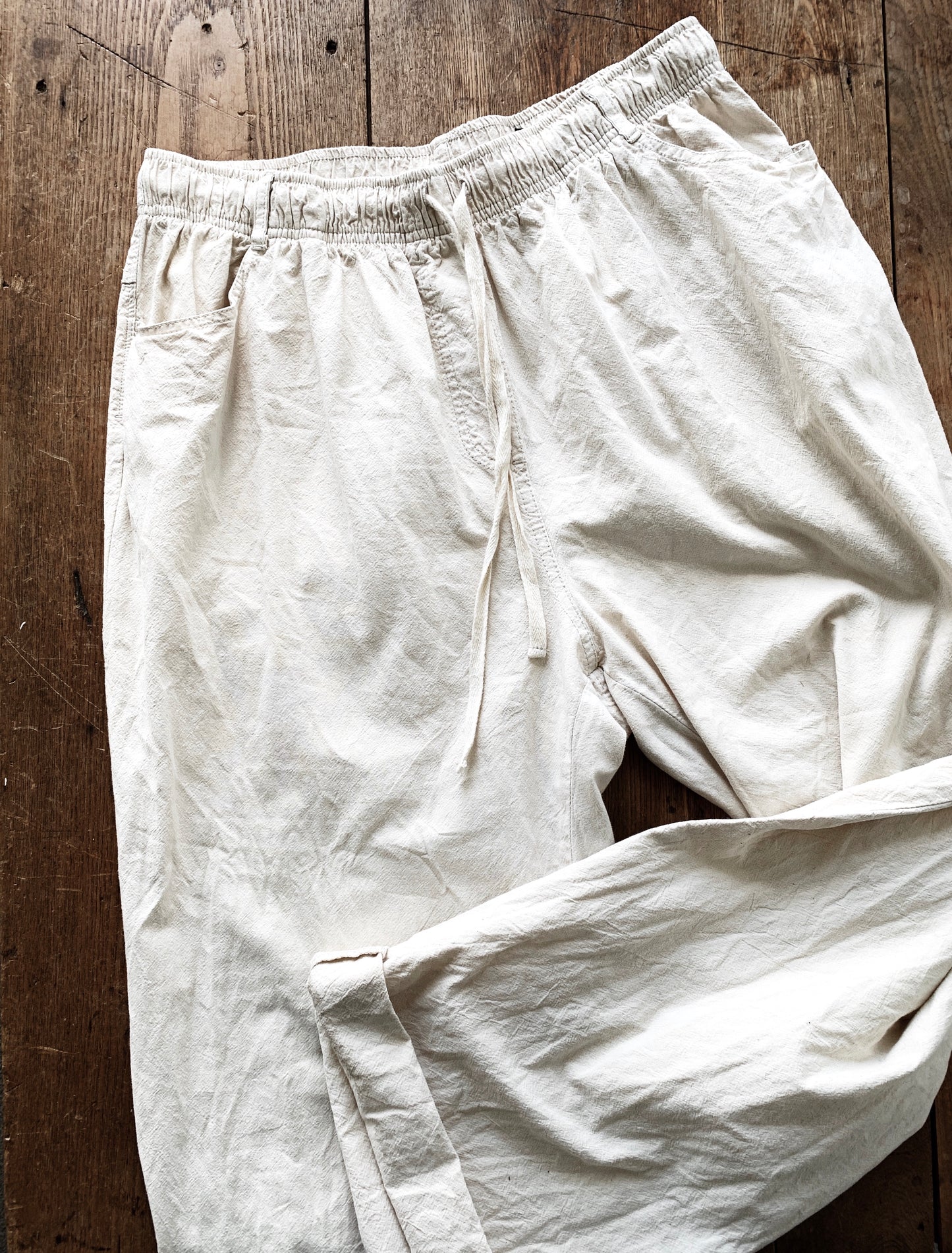Vintage Unbleached Cotton Lounge Pants