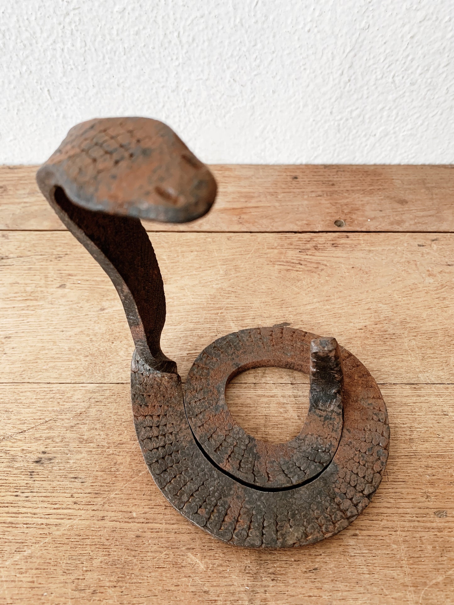Handmade Iron Cobra Sculpture