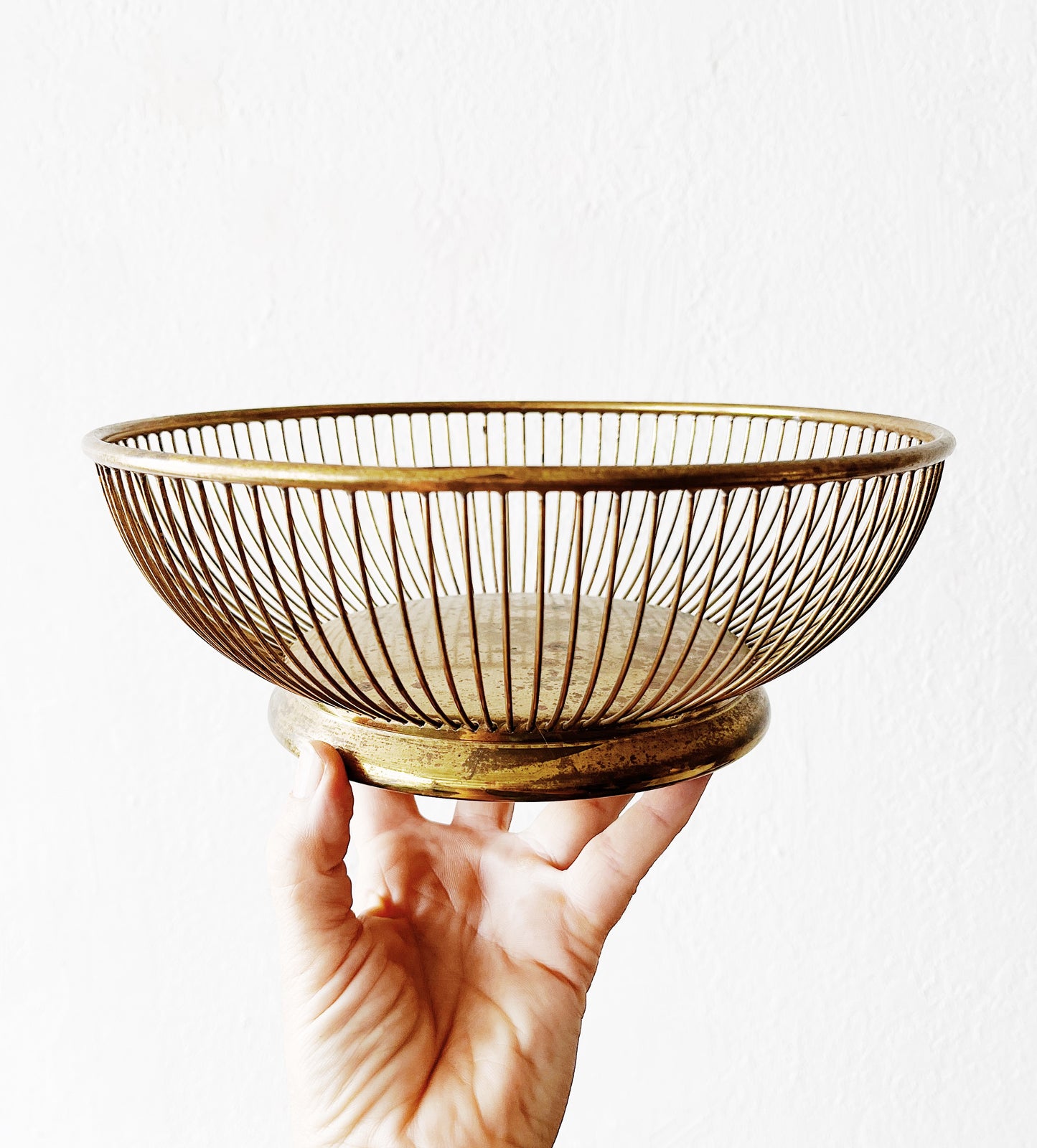 Mid Century Brass Basket