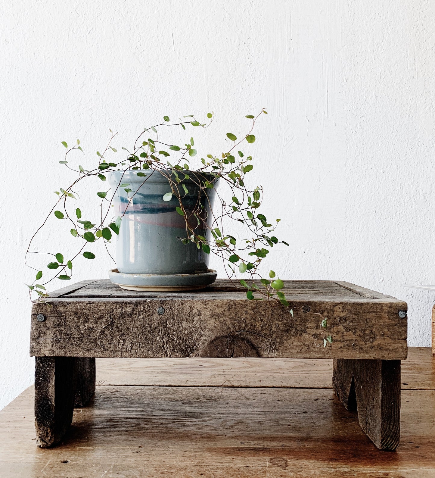 Vintage Rustic Wood Stool