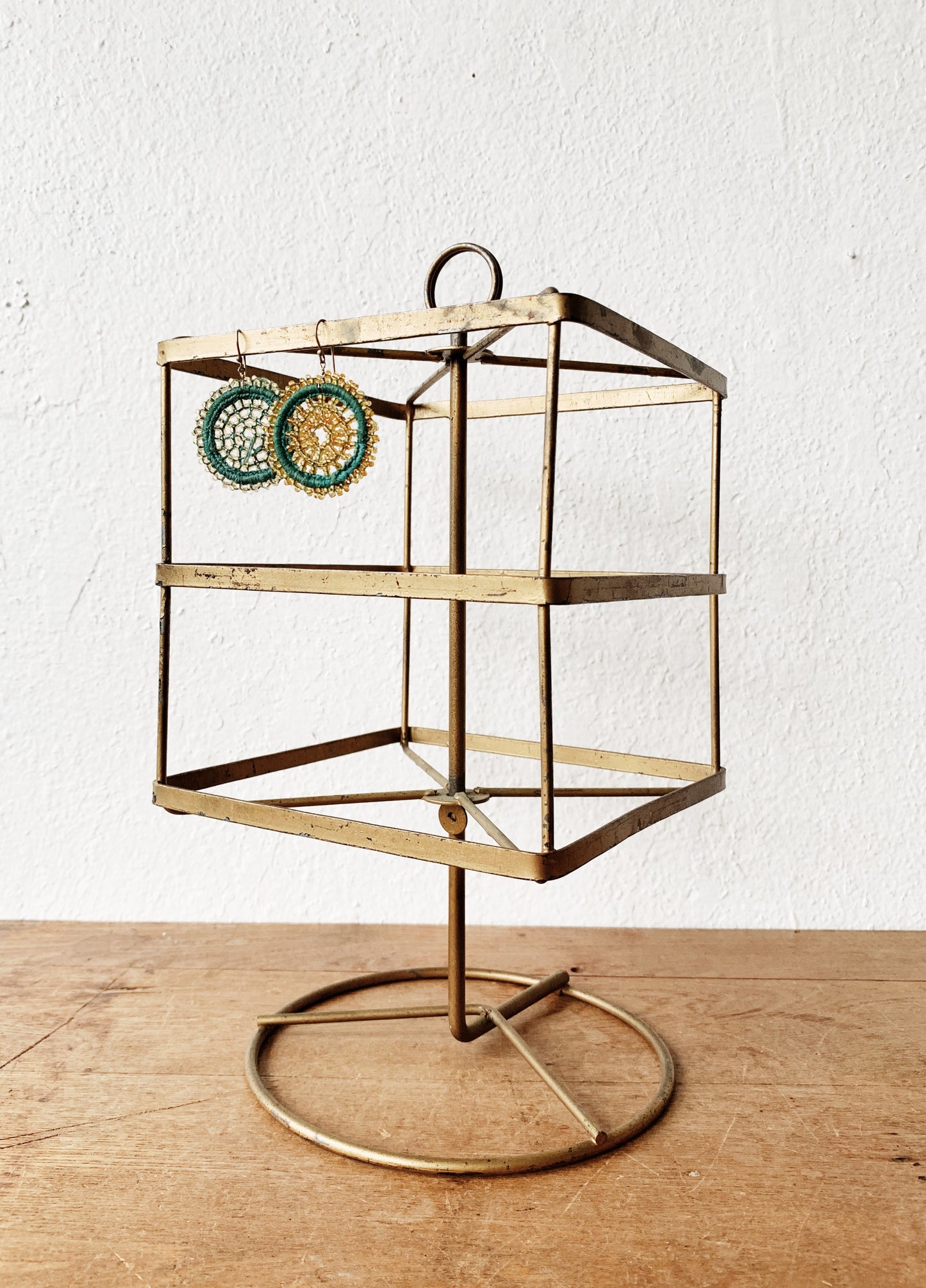 Vintage Metal Spinning Jewelry Rack