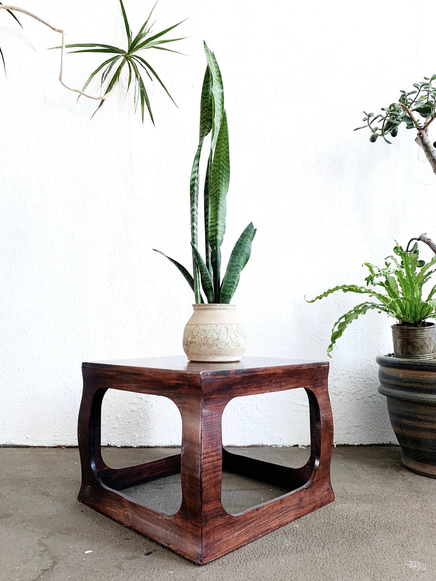 Low Vintage Wood Table