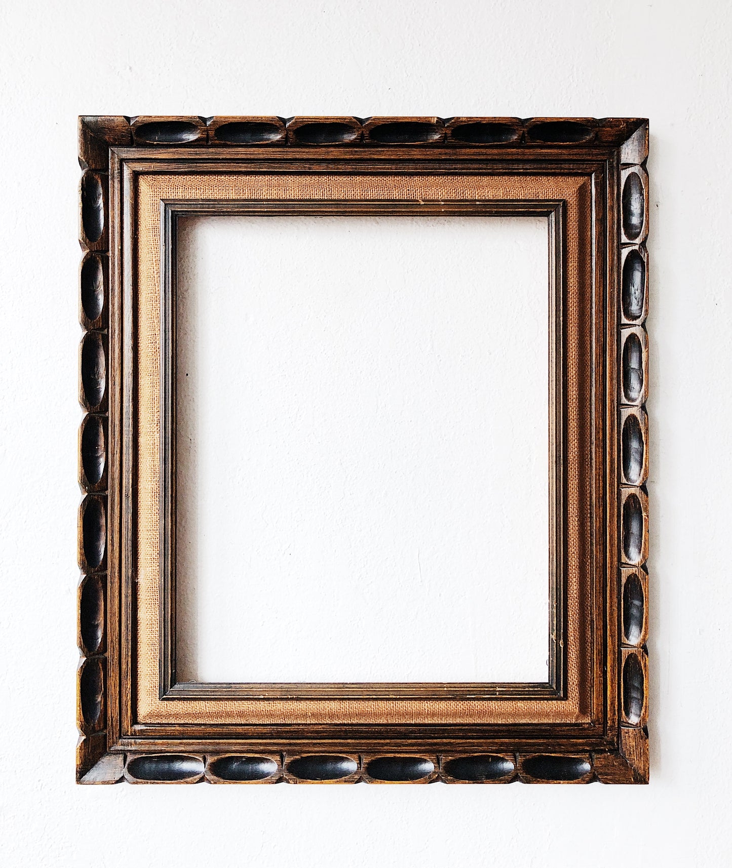 Mid Century Carved Wood Frame