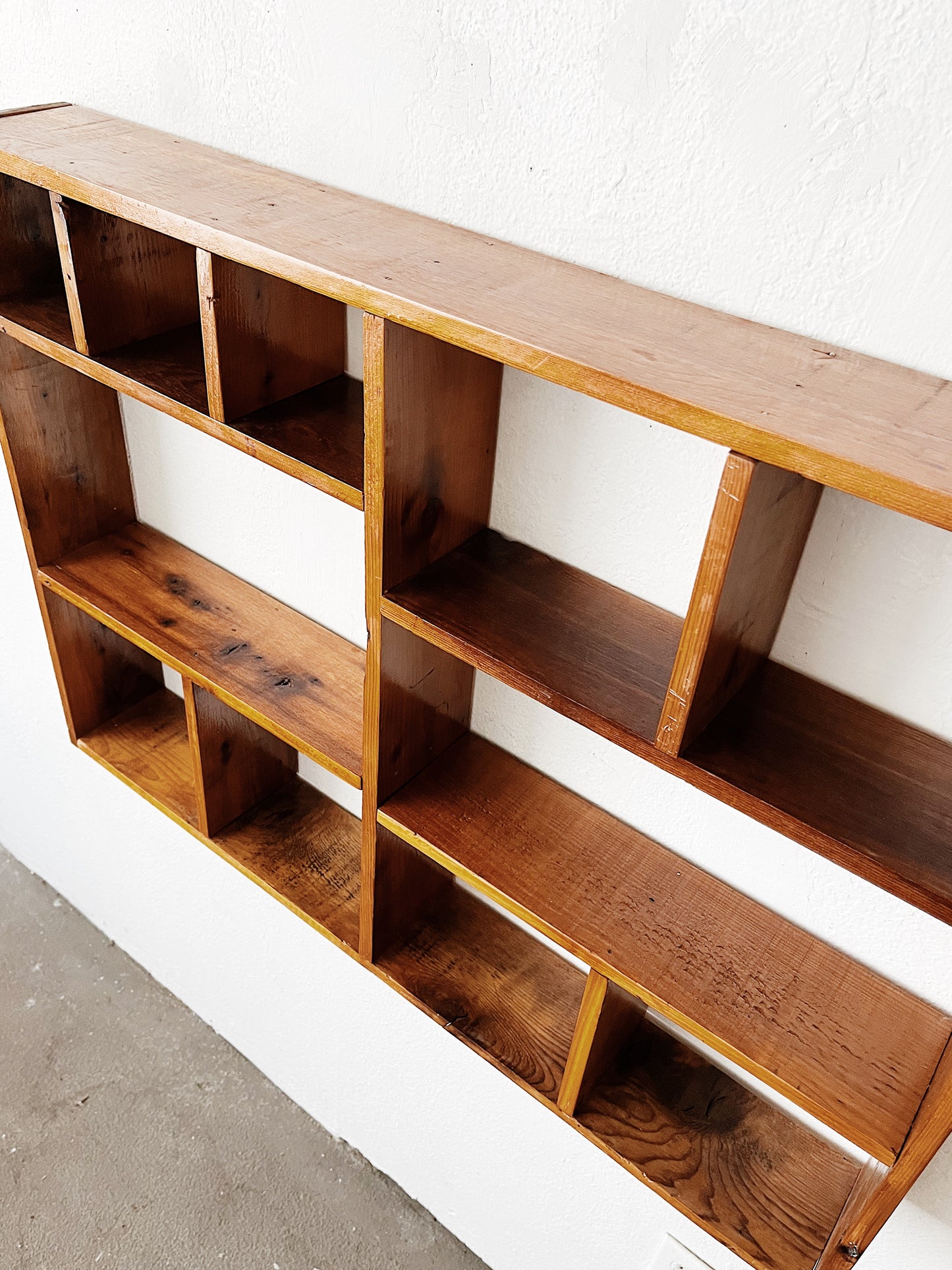 Large 1970s Handmade Cubby Shelf