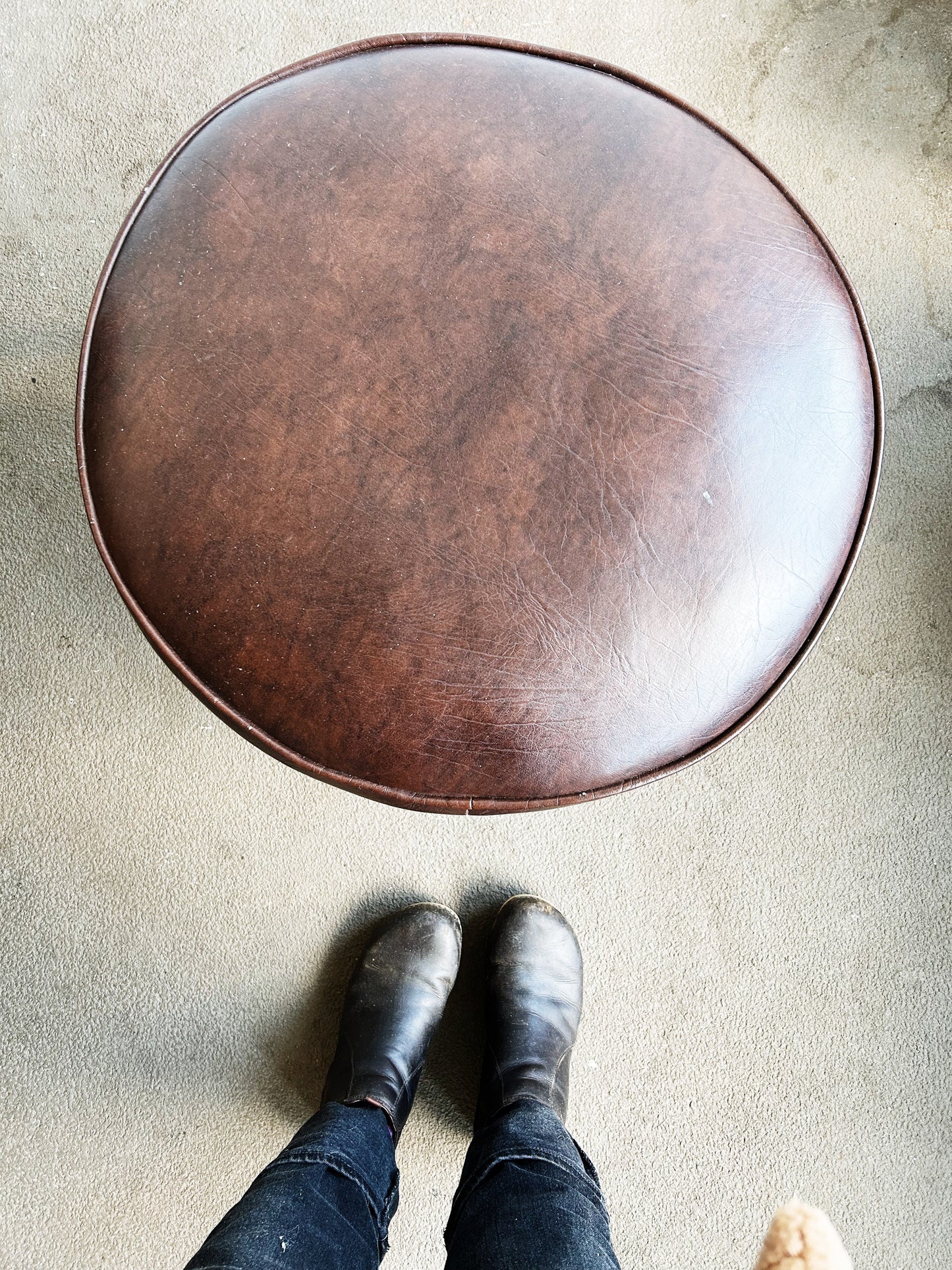 Large Mid Century Ottoman/Stool