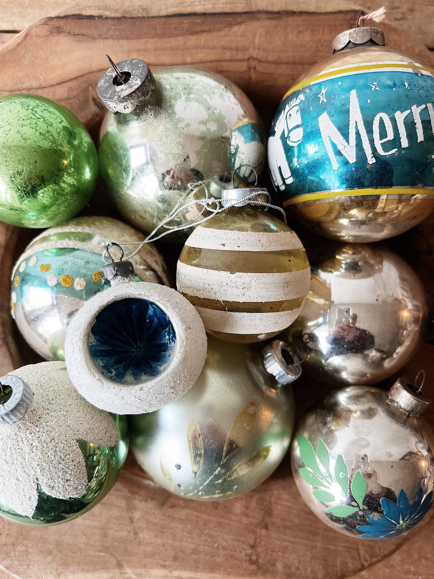 Antique Glass Ornament Set