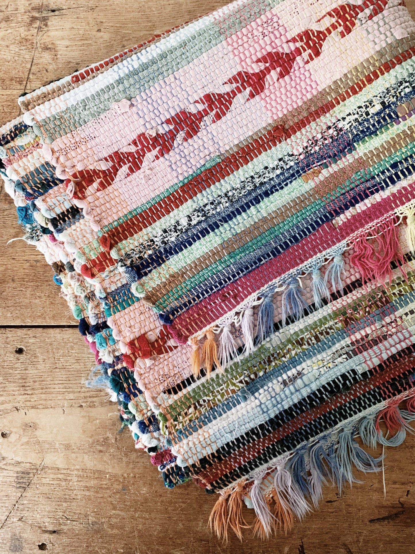 Vintage Cotton Rag Rug