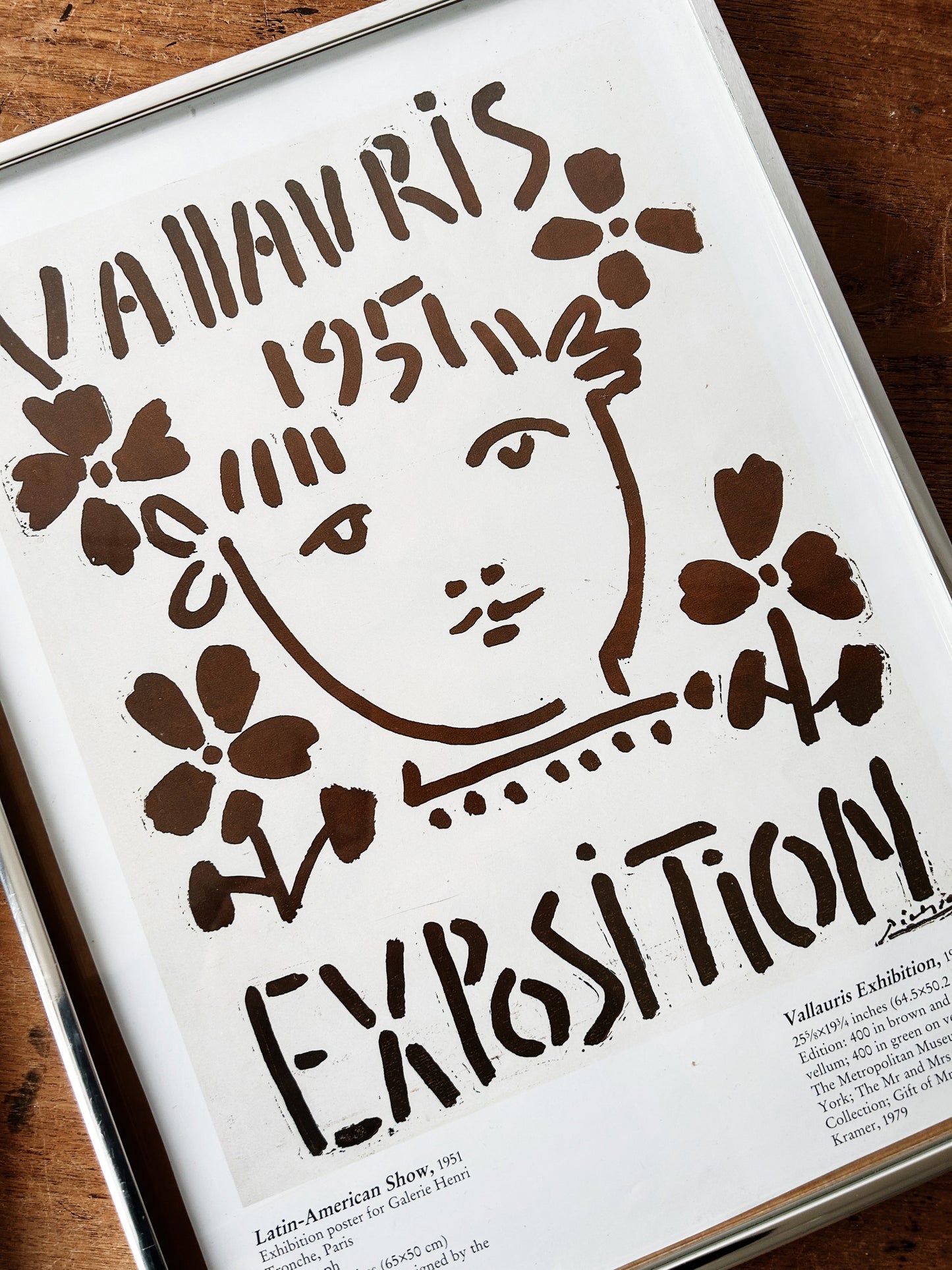 Vintage Framed Picasso Exposition Print