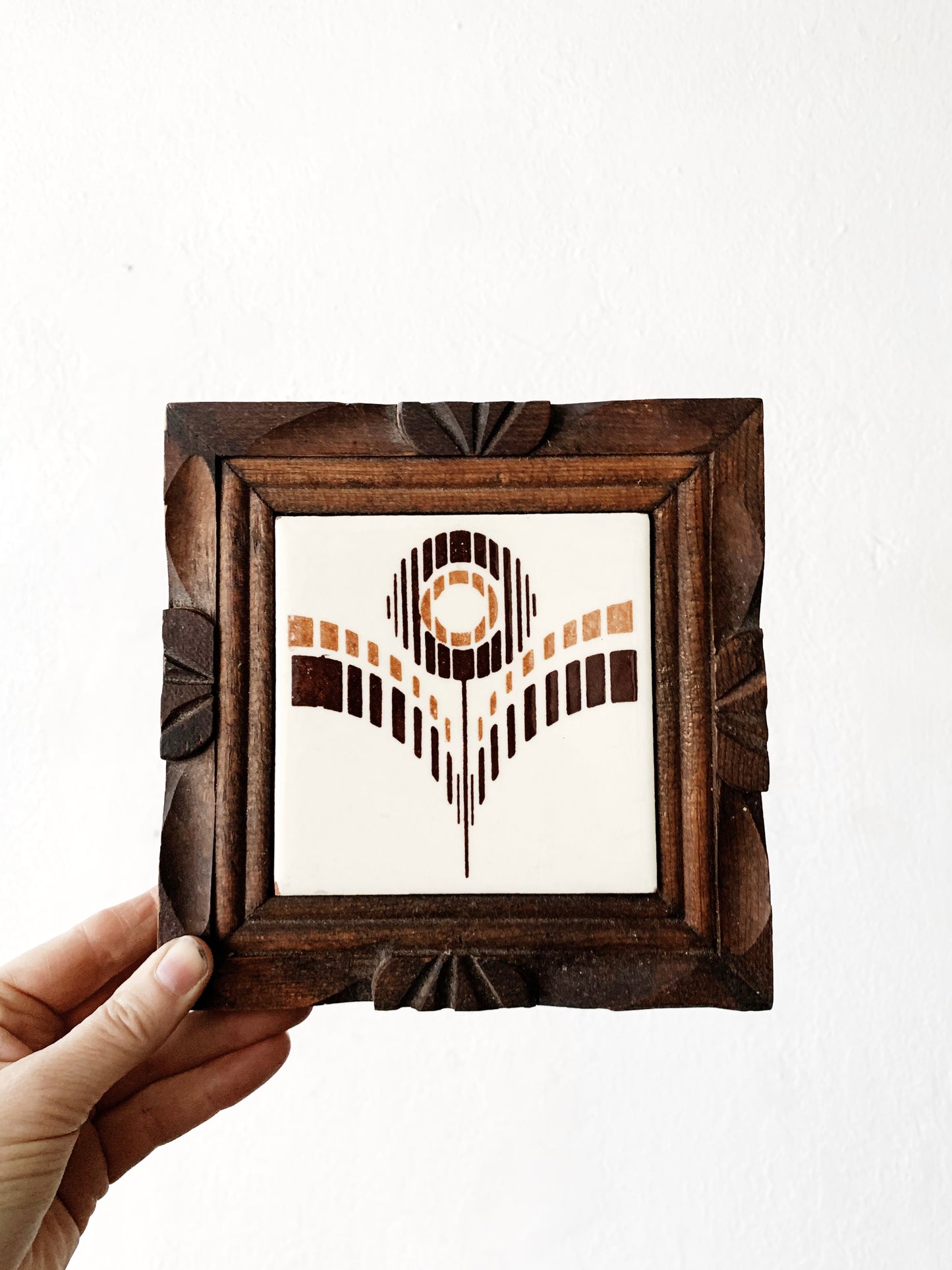 Vintage Framed Art Tile Trivet