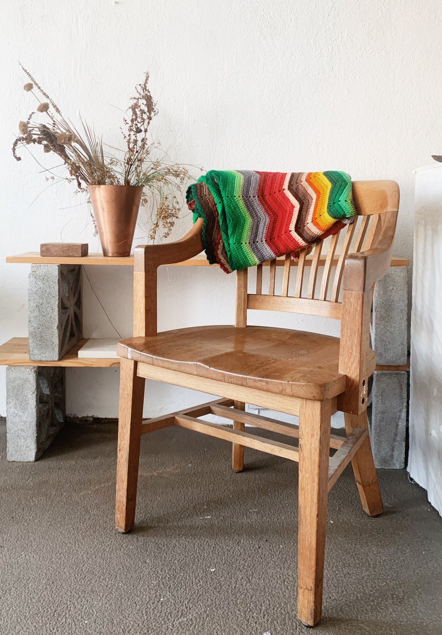 Vintage Rainbow Afghan