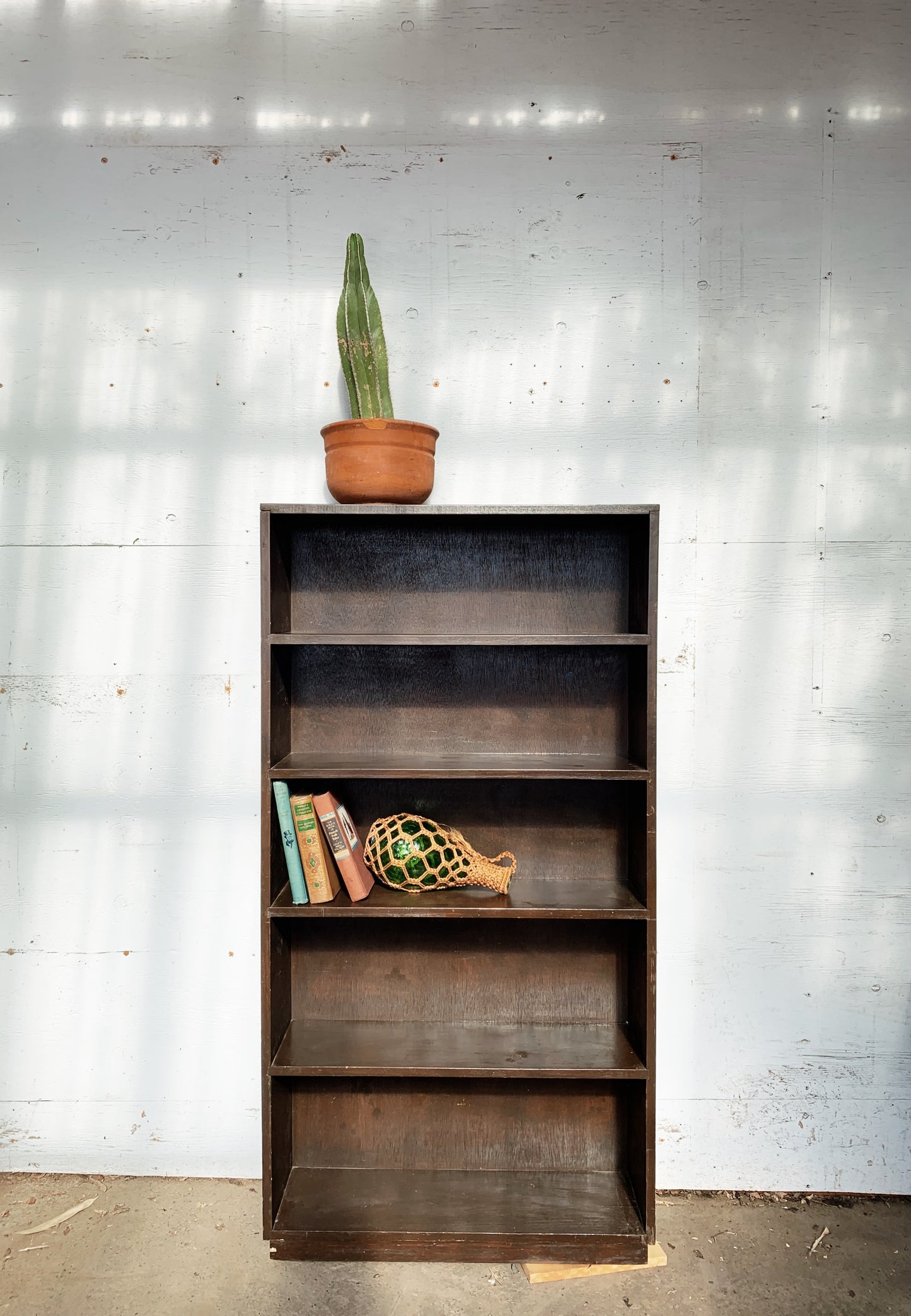 Tall Vintage Wood Shelf