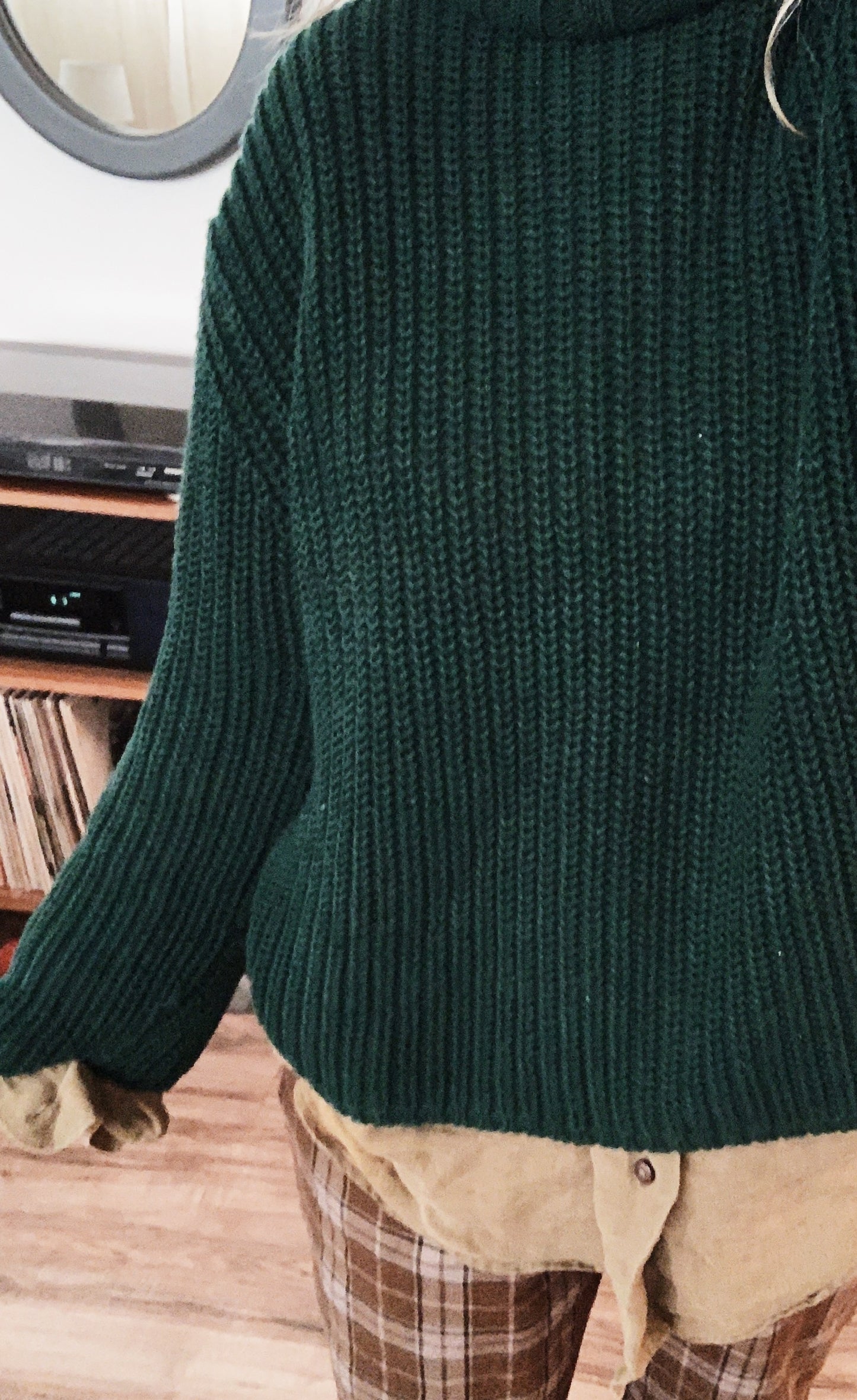 Vintage Boxy Cotton Knit Turtleneck
