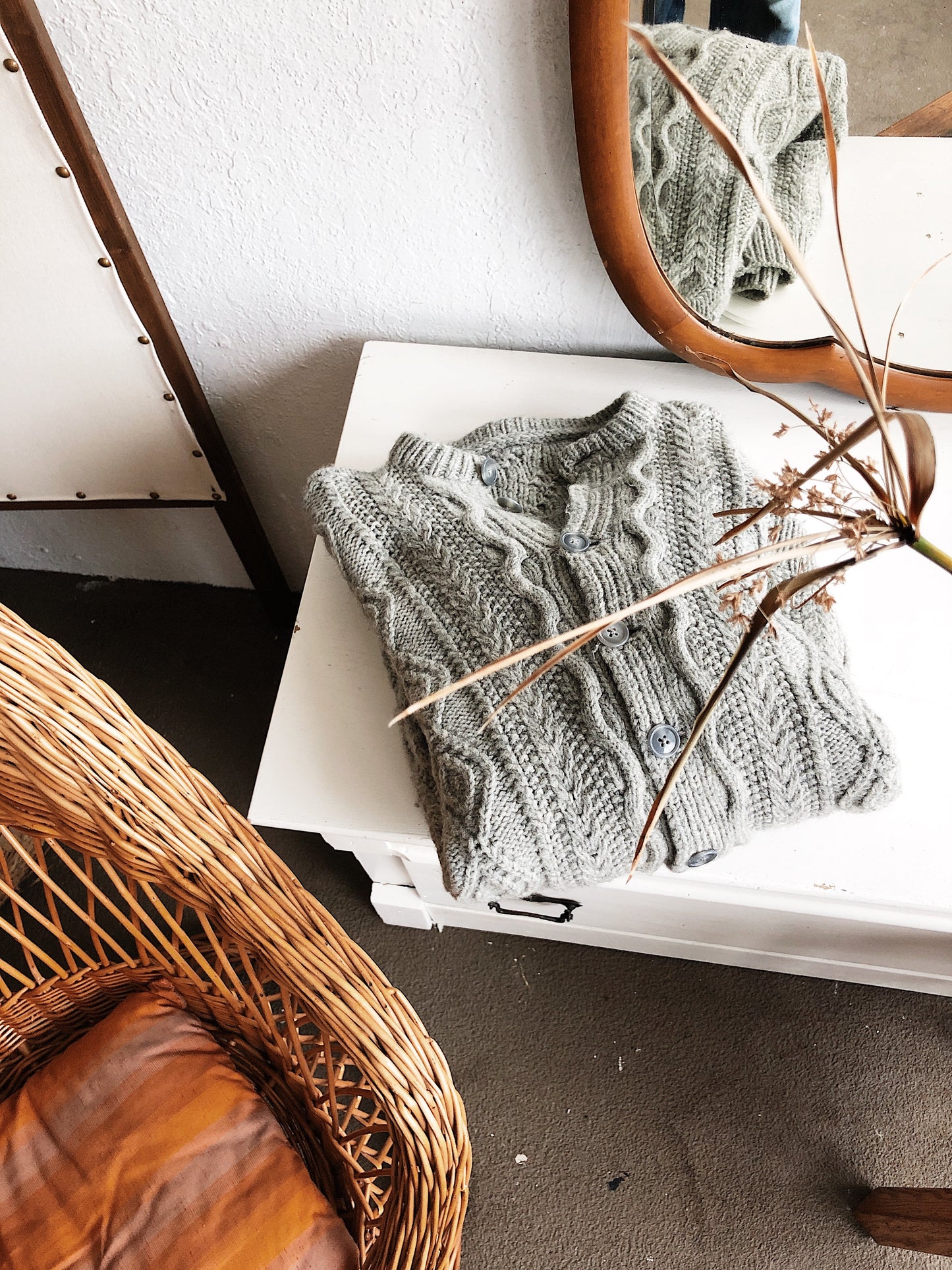 Vintage Handknit Wool Cardigan